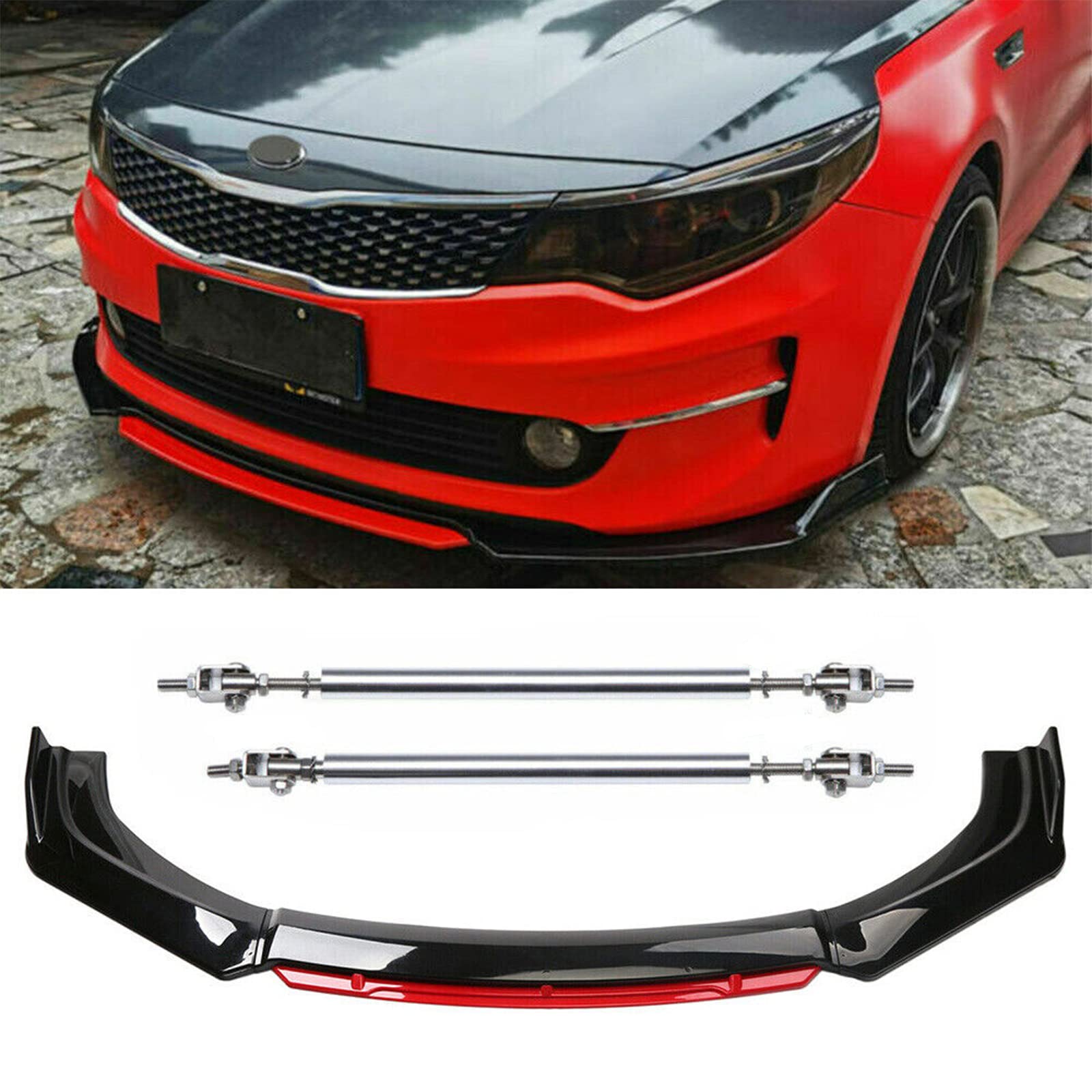 ABX Universal Front Bumper Lip Chin Spoiler Splitter - Adjustable 8