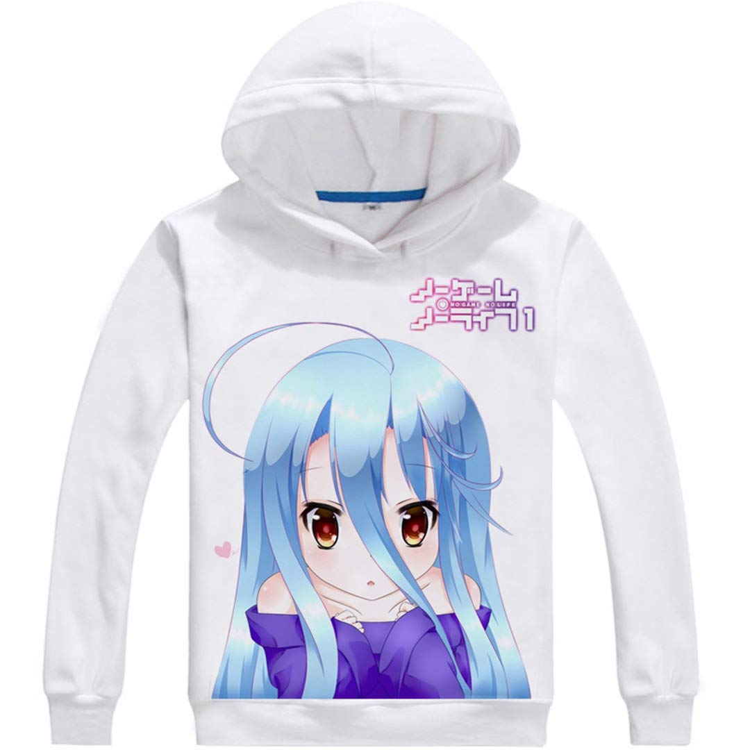 No Game No Life Anime Cosplay Hoodie - Fleece Sweatshirt for Costume & Casual Wear | Perfect for Conventions, Cosplay Events, and Everyday Fashion