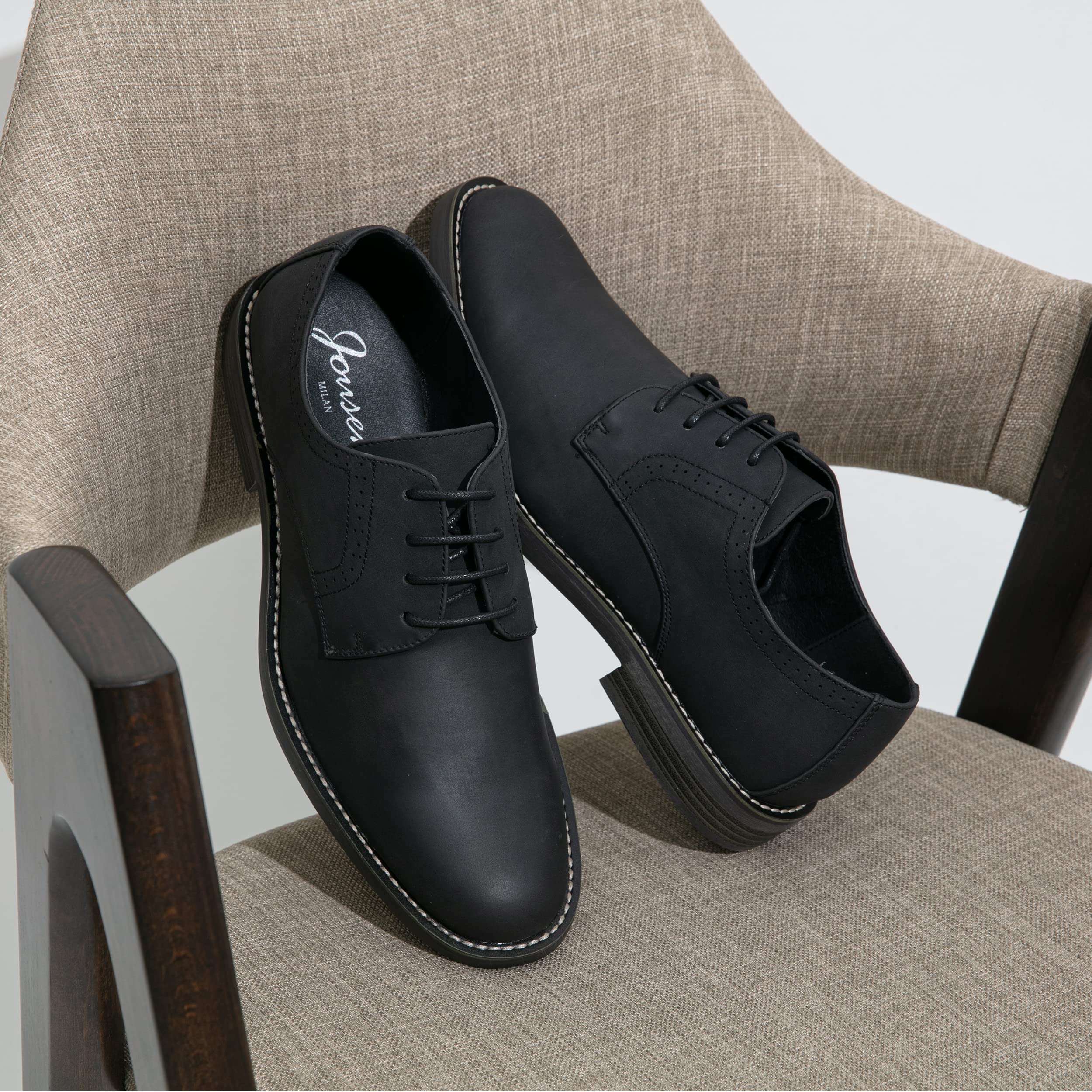 Jousen Men's Dress Shoes - Classic Retro Oxfords for Business & Casual Wear | Comfortable Formal Shoes for Office, Wedding & Daily Use