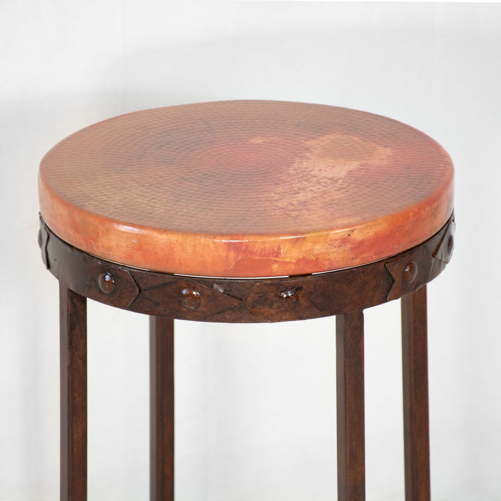 Swansea Copper Side Table - Natural Finish Modern End Table for Living Room, Bedroom & Office Decor