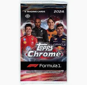 2024 Topps Chrome Formula 1 Qualifying Lap Hobby Pack - Collectible F1 Racing Cards for Trading & Display - Perfect for Motorsport Fans & Card Collectors