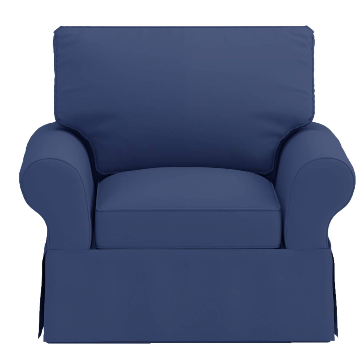 Premium Heavyweight Cotton Chair Slipcover - Replacement Cover for Pottery Barn PB Basic Chair (39.5