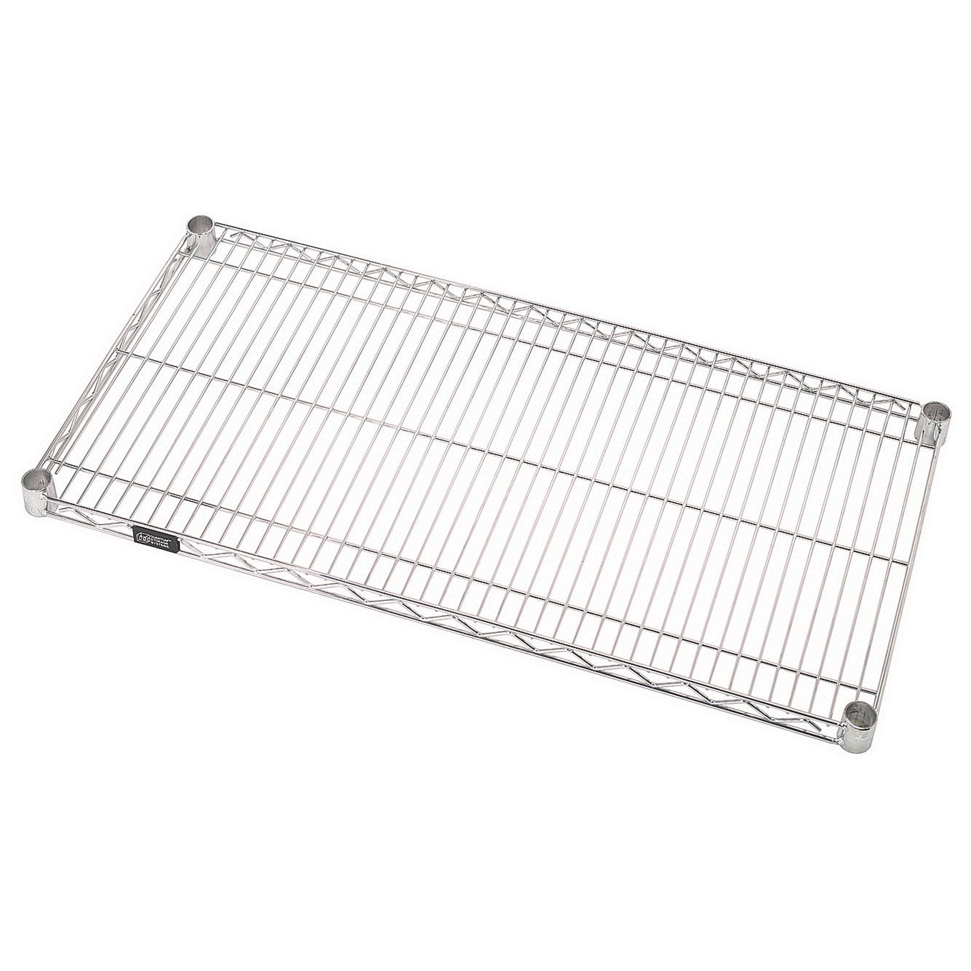 Quantum Storage Systems 1848C-1 Chrome Wire Shelf - 1' H x 48' W x 18' D - 800 lb Capacity - Heavy Duty Storage Rack Shelf for Garage, Warehouse & Commercial Use