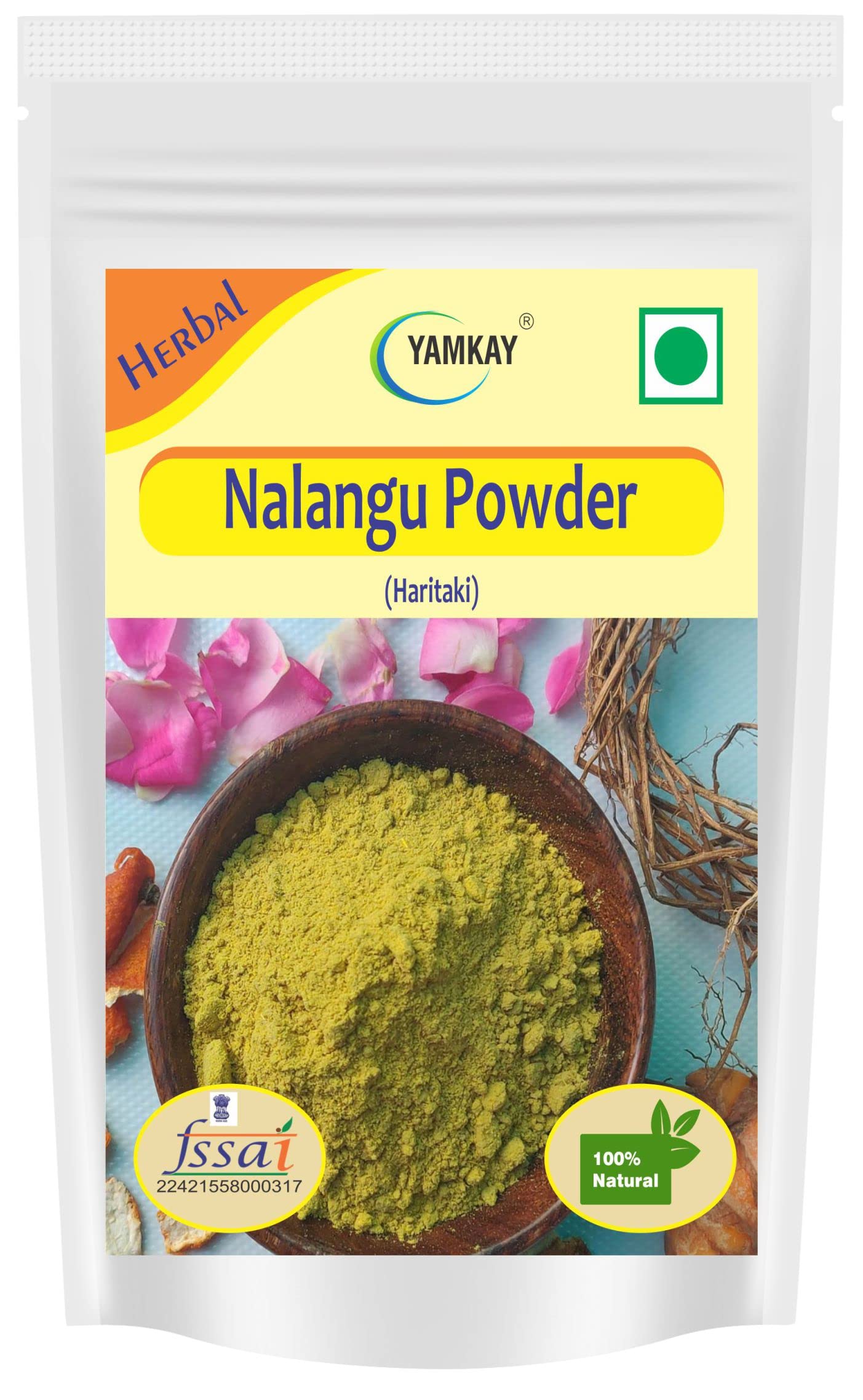 Yamkay Natural Herbal Bath Powder - 100g Nalangu Maavu for Skin Lightening & Tan Removal | 3-in-1 Body Scrub, Face Pack & Mask | Organic Ubtan & Sunnipindi Formula | Perfect for Spa Day, Bridal Glow & Daily Skincare Routine