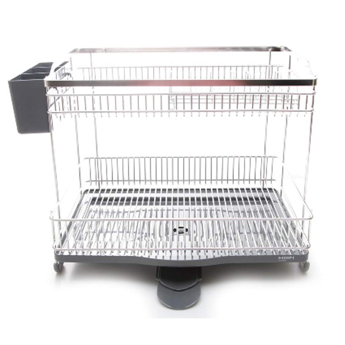 Hansem Premium Stainless Steel 304 2-Tier Dish Drying Rack - Space Saving Kitchen Organizer for Plates, Cups & Utensils - Perfect for Small Kitchens, Apartments & RVs