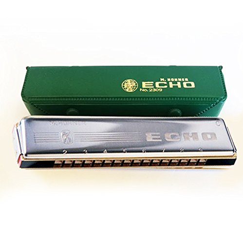 Hohner 2309/32 Echo Harmonica in Key of C - Professional Diatonic Harmonica for Blues, Folk & Rock Music - Perfect for Beginners & Musicians