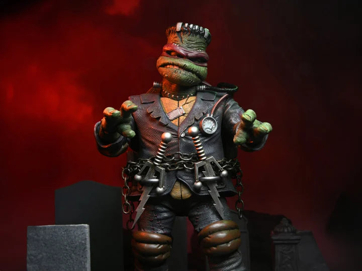 Universal Monsters x TMNT Ultimate Raphael as Frankenstein's Monster Collectible Action Figure - Perfect for Display, TMNT Fans & Horror Collectors