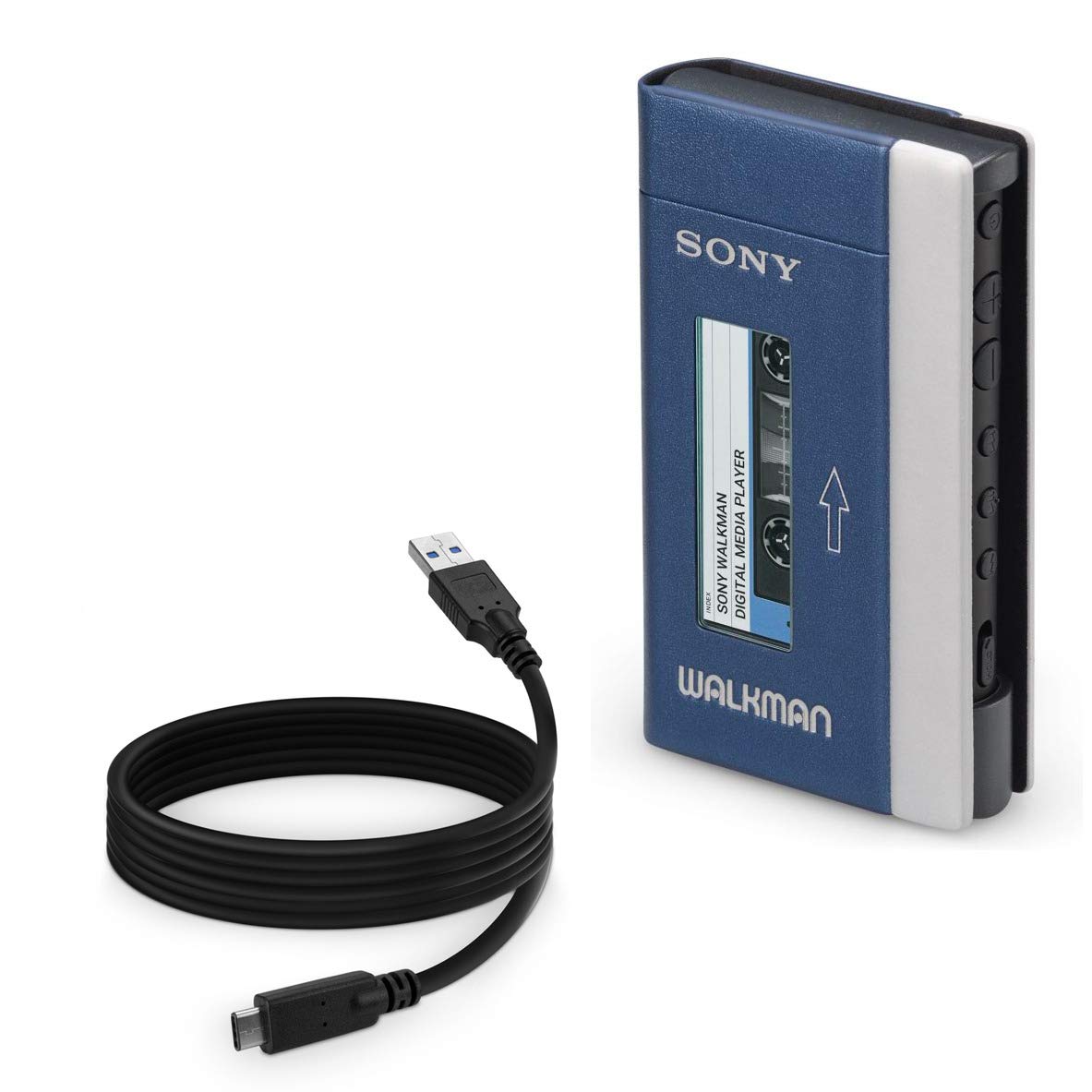 BoxWave USB 3.0 A to USB 3.1 Type C Cable - 6ft Black Charging & Sync Cord Compatible with Sony NW-A100TPS Walkman - Fast Data Transfer & Charging for Music Players, Travel & Office Use