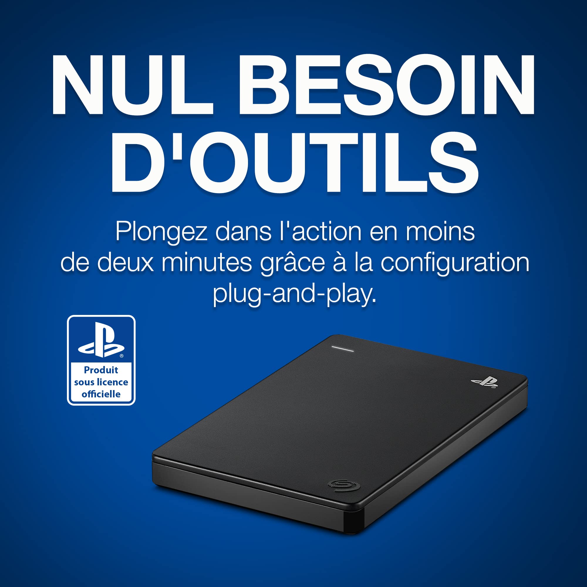 Seagate 2TB External Hard Drive for PlayStation - USB 3.2 Gen1, Officially Licensed Game Drive (STGD2000200) - Perfect for PS4/PS5 Game Storage & Backup