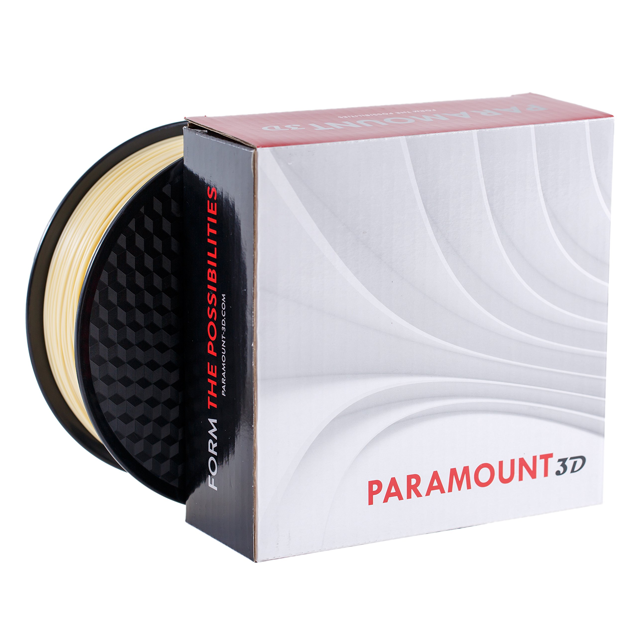 Premium 3D Printer Filament - 1.75mm ABS Ivory 1kg Spool by Paramount | High-Quality 3D Printing Material for Cosplay, Prototyping & DIY Projects