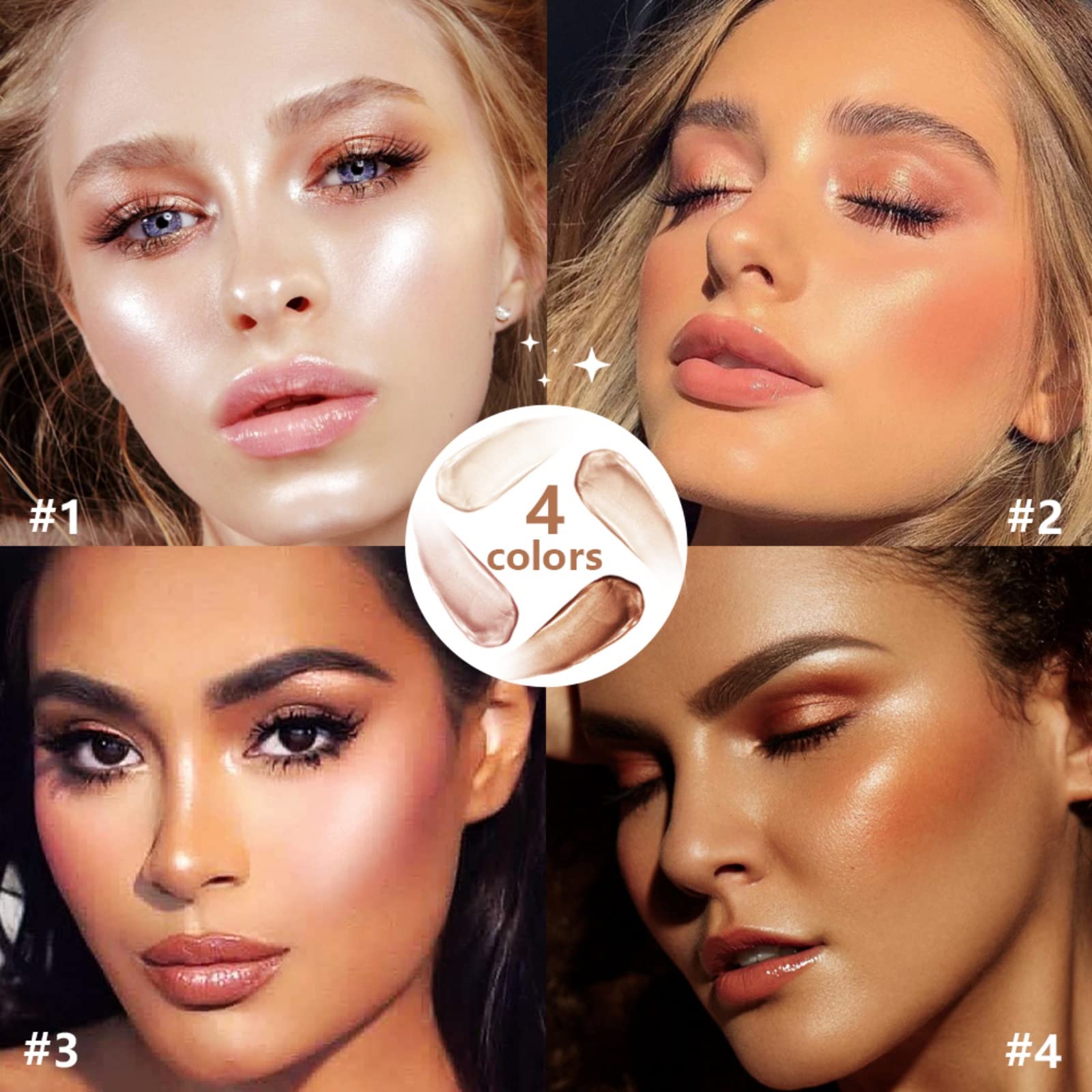 Long Lasting Liquid Highlighter Stick - Face & Body Shimmer Makeup with Smooth Glow, Bronzer & Contour Effects | Perfect for Parties, Photos & Everyday Glam