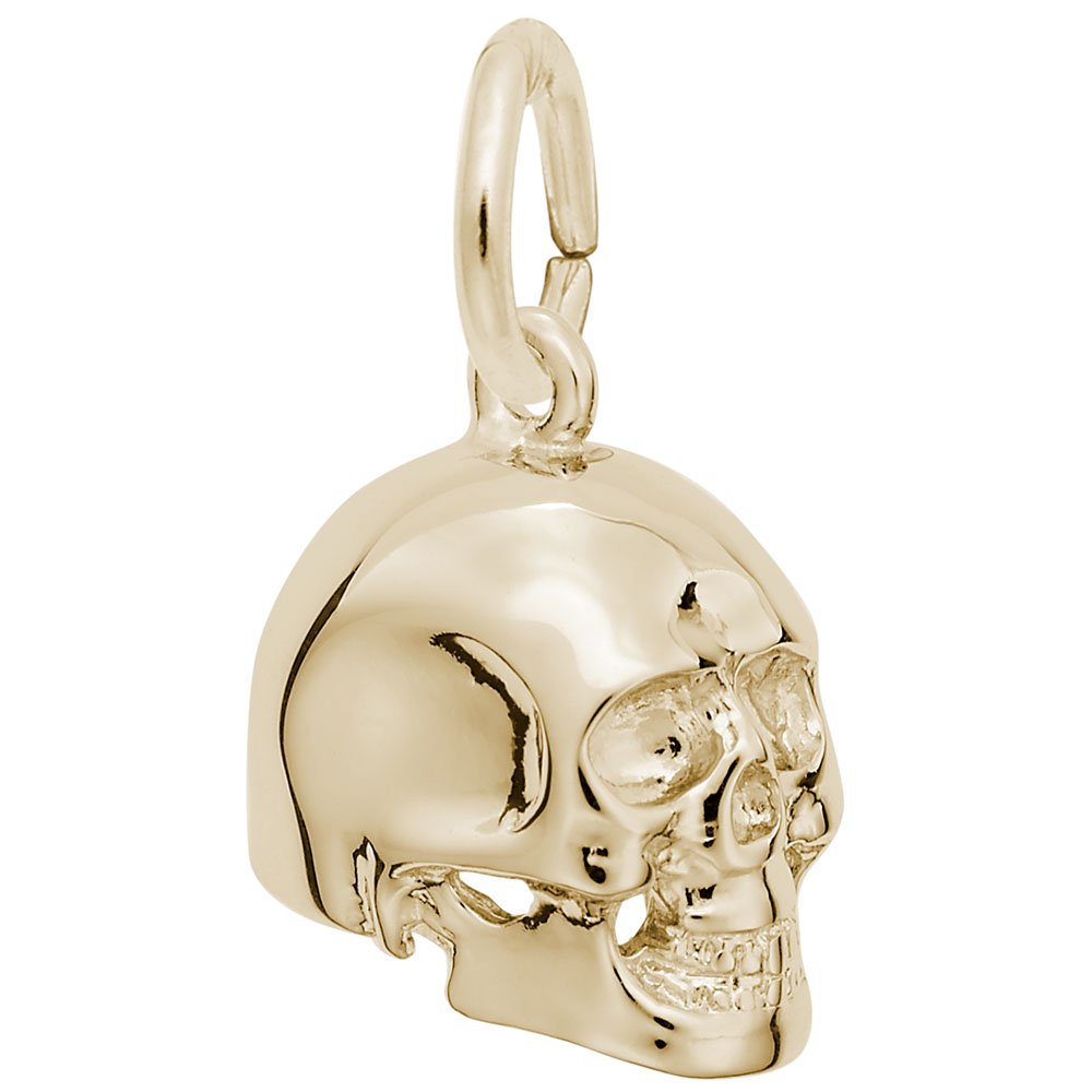 Rembrandt Charms Skull Pendant Necklace - 925 Sterling Silver or 14K Gold Jewelry for Men & Women - Gothic Punk Style Accessory for Parties, Halloween & Everyday Wear