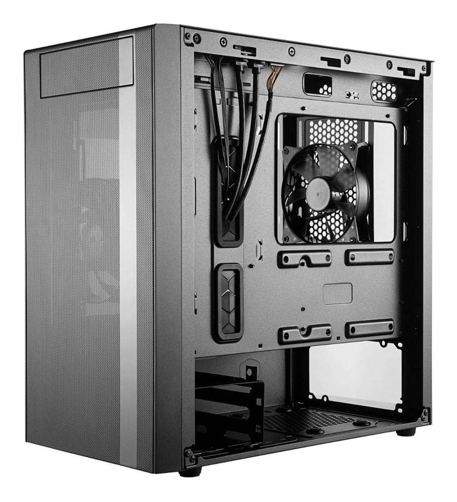 Cooler Master MasterBox NR400 Micro-ATX PC Case - Mesh Front Panel for Optimal Airflow, Minimalist Design, Tempered Glass Side Panel, Single Headset Jack - Perfect for Gaming Rigs & Compact Workstations