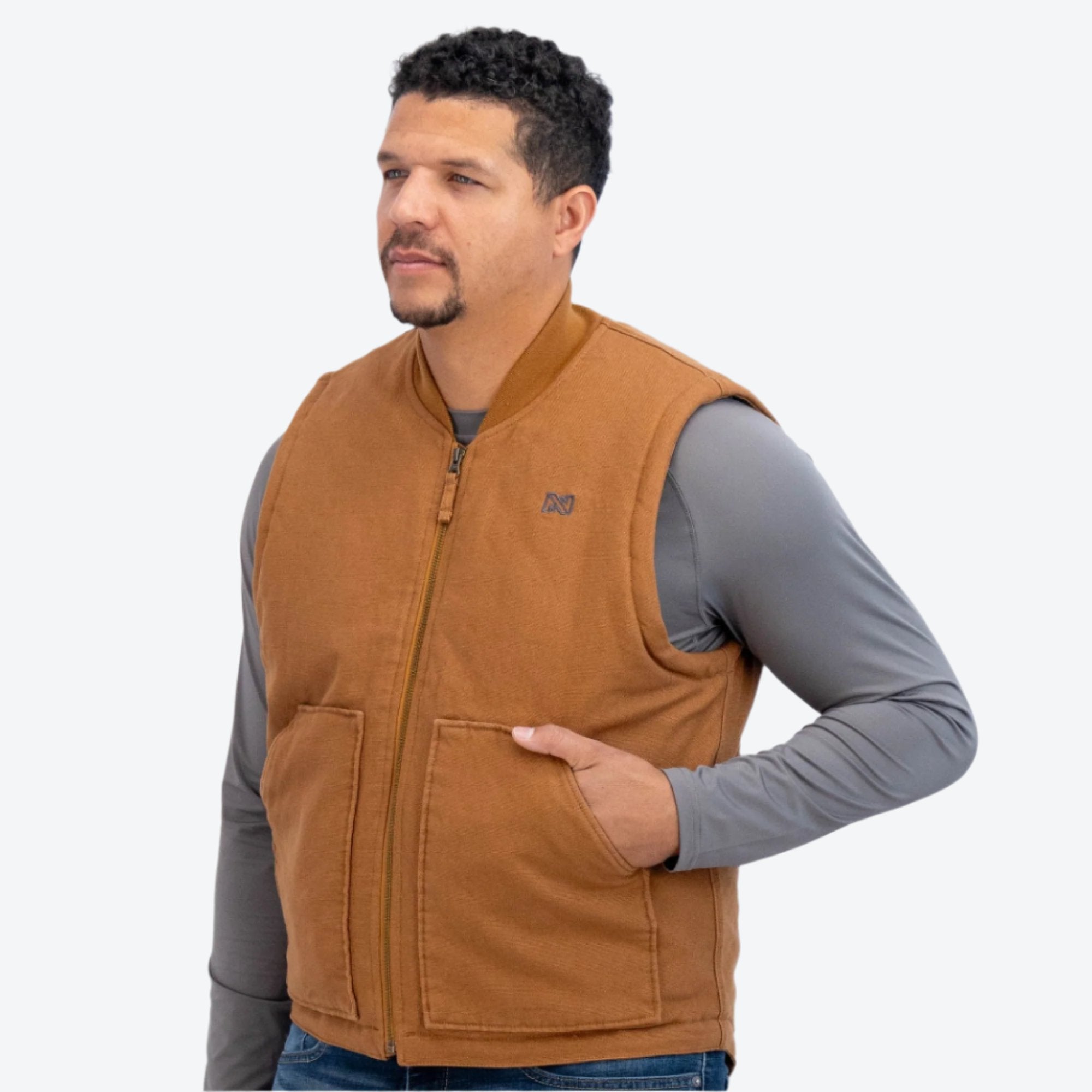Foreman 2.0 Men's Work Vest - Durable Utility Vest for Construction, Outdoor & DIY Projects - Heavy Duty Tool Pockets & Reflective Strips for Safety