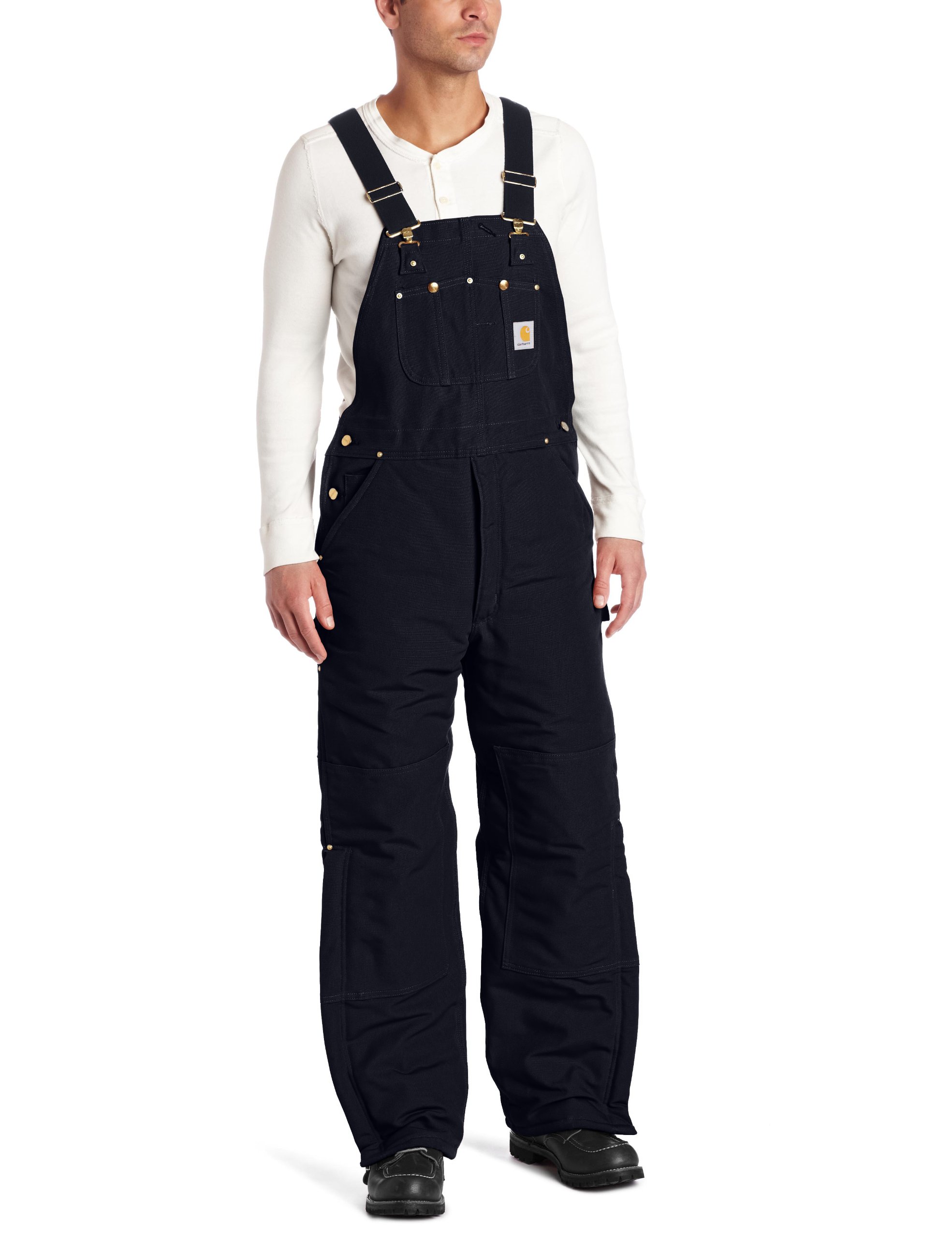 Carhartt Men's Quilt Lined Duck Bib Overalls R02 - Durable Workwear for Construction, Farming & Outdoor Activities