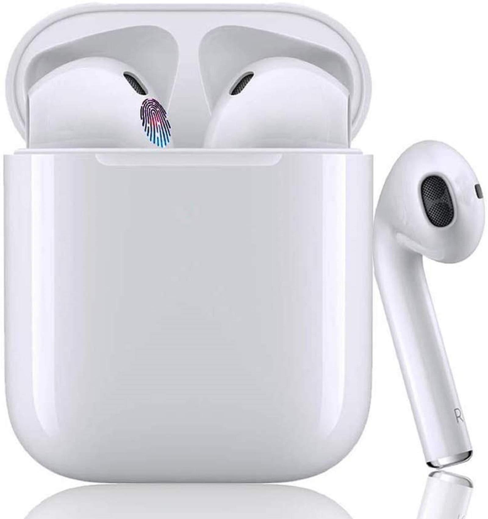 Wireless Bluetooth Earbuds with Noise Cancelling, Bluetooth 5.3 in-Ear Headphones, IPX7 Waterproof Sport Earphones with Fast Charging & HD Mic - Compatible with AirPods/Android/iOS - Perfect for Workouts, Running, Travel & Daily Commute
