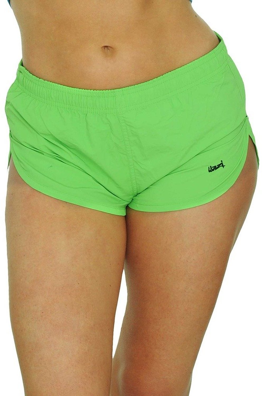 UZZI Women's High Waist Swimwear Running Shorts - Quick Dry Athletic Swim Shorts for Beach, Pool, Yoga & Workout