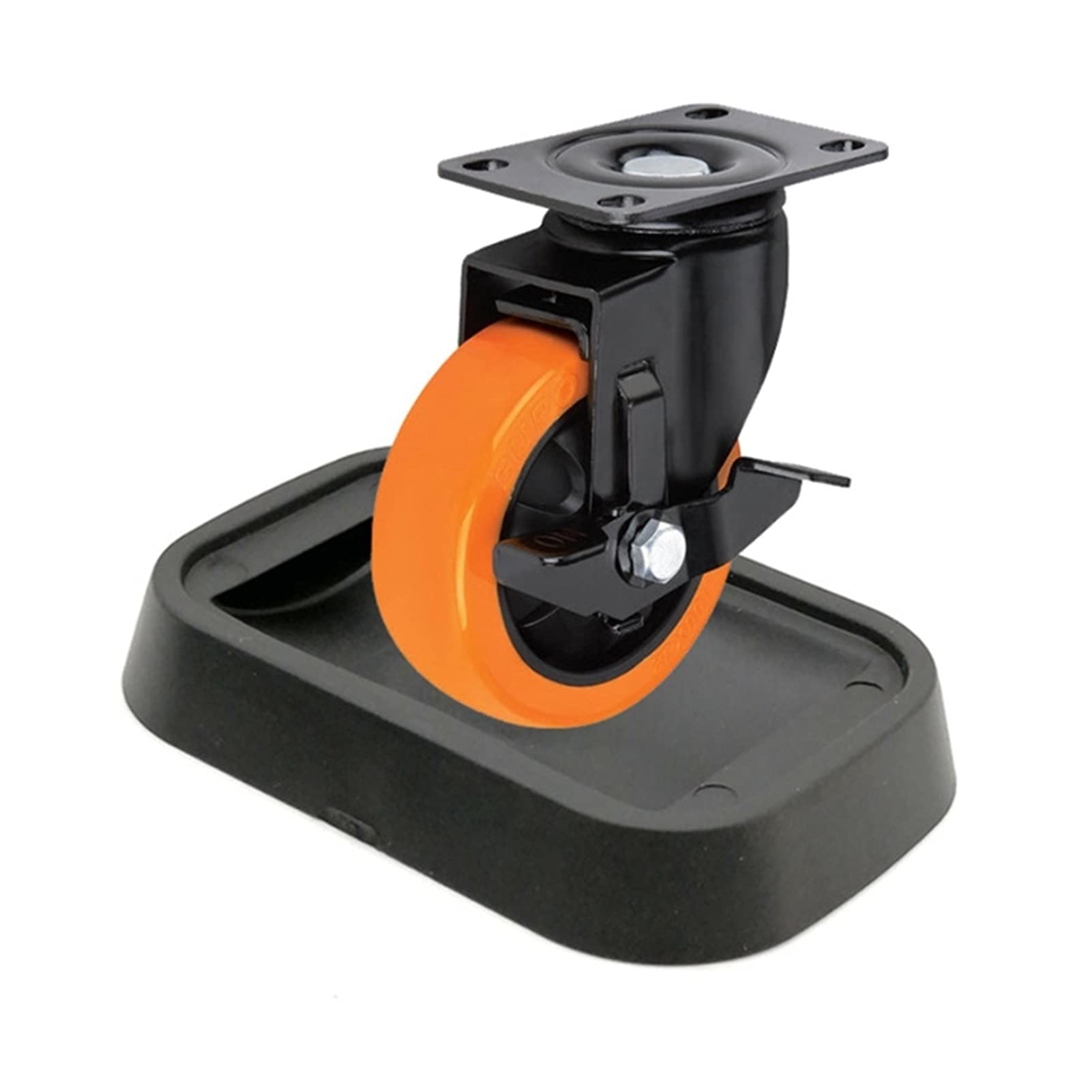 YANGQI yaoqijie 6PCS Heavy Duty Furniture Caster Cups - Non-Slip Bed & Chair Wheel Stoppers, Scratch Protectors for Hardwood Floors - Perfect for Sofas, Beds, Office Chairs (Black) - Home & Office Floor Protection Solution