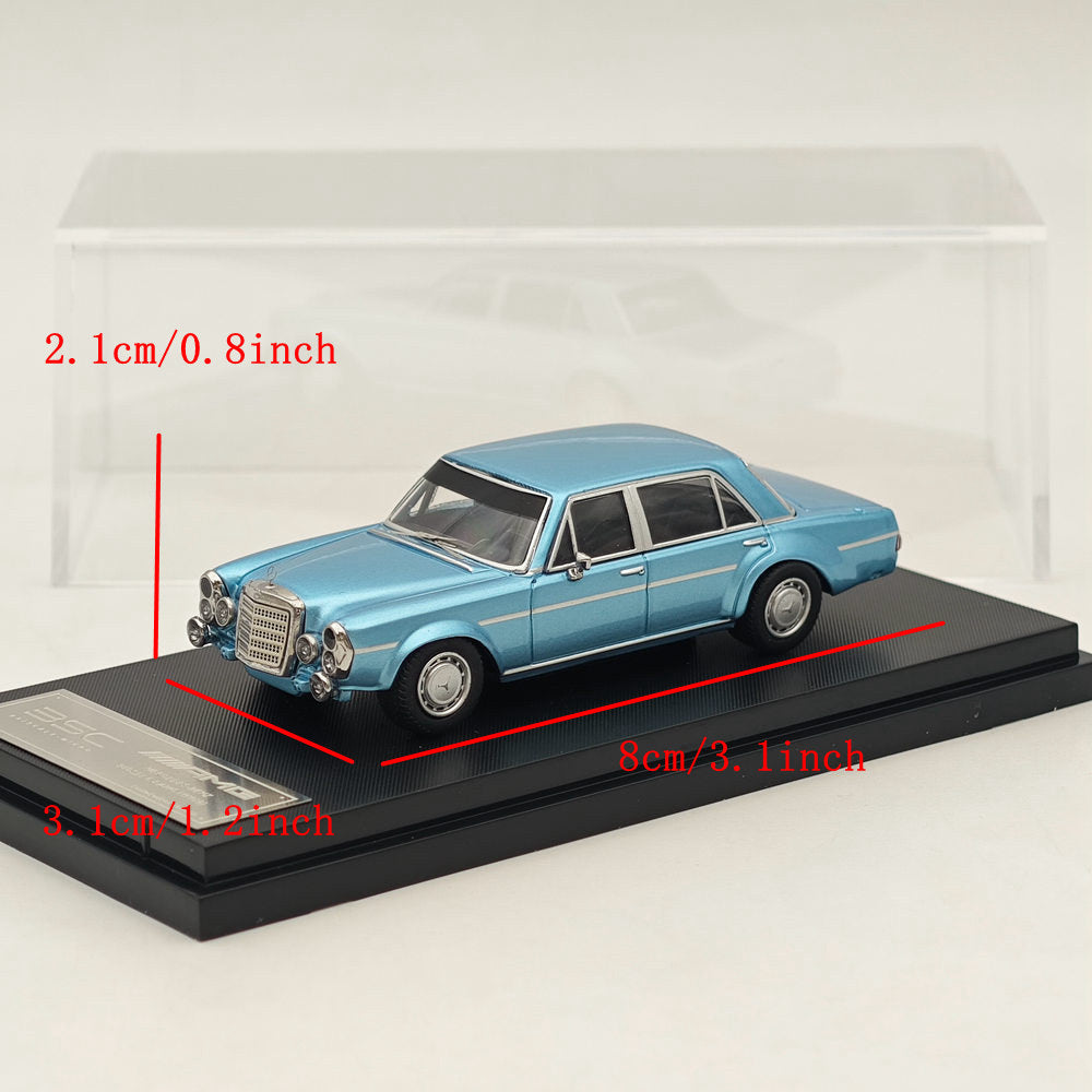 1:64 Scale Mercedes Benz 300SEL W109 AMG Blue Diecast Model Car - Collectible Toy for Display, Gifts & Racing Enthusiasts - Perfect for Home Decor, Office Display and Car Collections