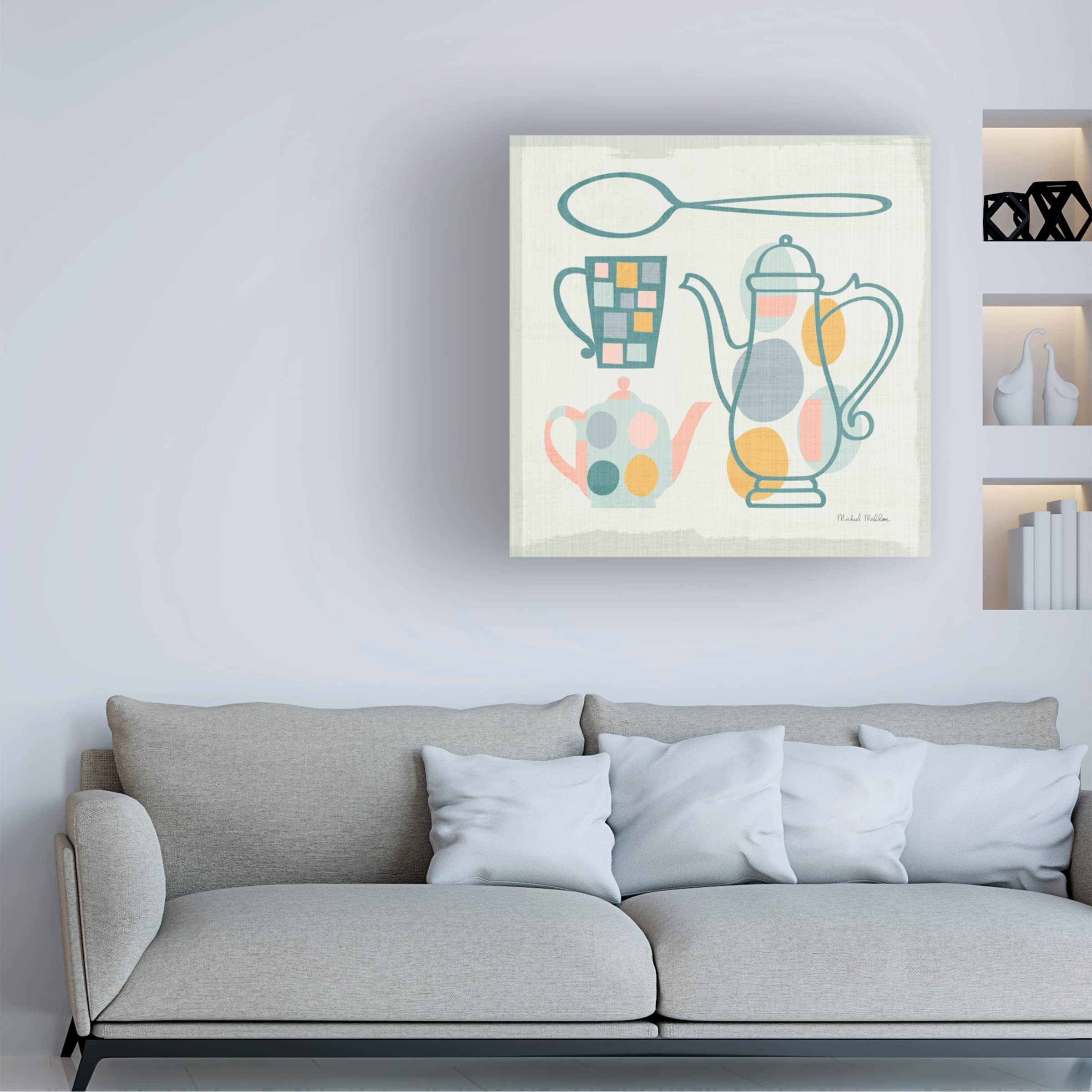 Michael Mullan 'Modern Kitchen IV Pastel' Canvas Wall Art Print - Vibrant Kitchen Decor for Home, Dining Room & Office | Trademark Fine Art Collection