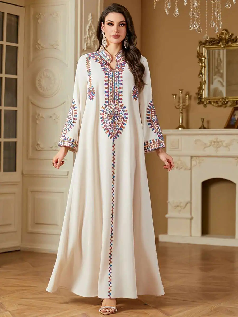 Elegant Eid Dress for Women - Embroidered Caftan Kaftan Dress #254219 | Perfect for Eid Celebrations, Weddings & Special Occasions