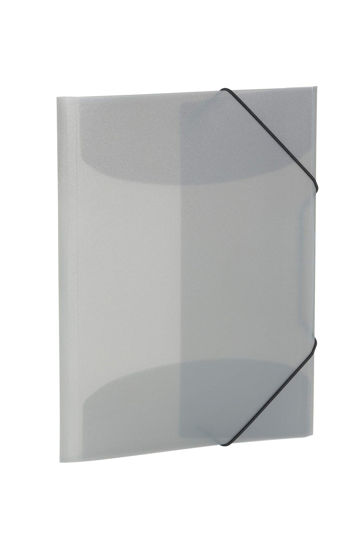 HERMA Elastic Folder A3 Translucent Grey - Durable Plastic, Washable, Heavy-Duty Organizer with Inner Flaps & Elastic Band - Perfect for Kids, Boys & Girls - Ideal for School, Art Projects & Office Organization