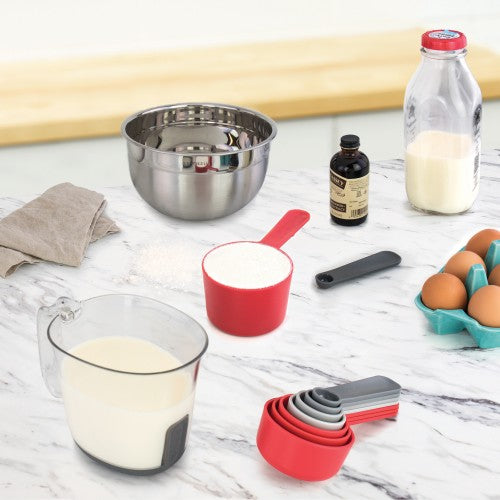 Premium Magnetic Nested Measuring Cups & Spoons Set - Stainless Steel Kitchen Essentials for Baking, Cooking & Meal Prep | Dishwasher Safe, Space-Saving Design