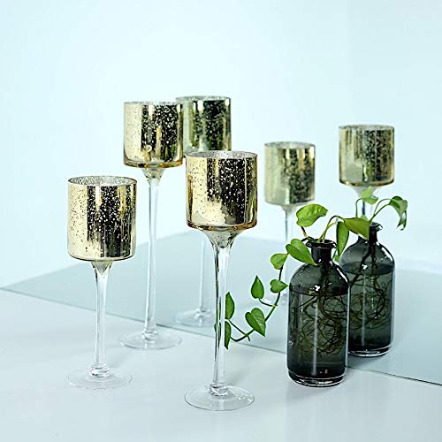 3-Pack Gold Raised Cylinder Glass Vases - Elegant Centerpieces & Candle Holders for Wedding, Dining Table, Home Decor - Bulk Wholesale Supplies