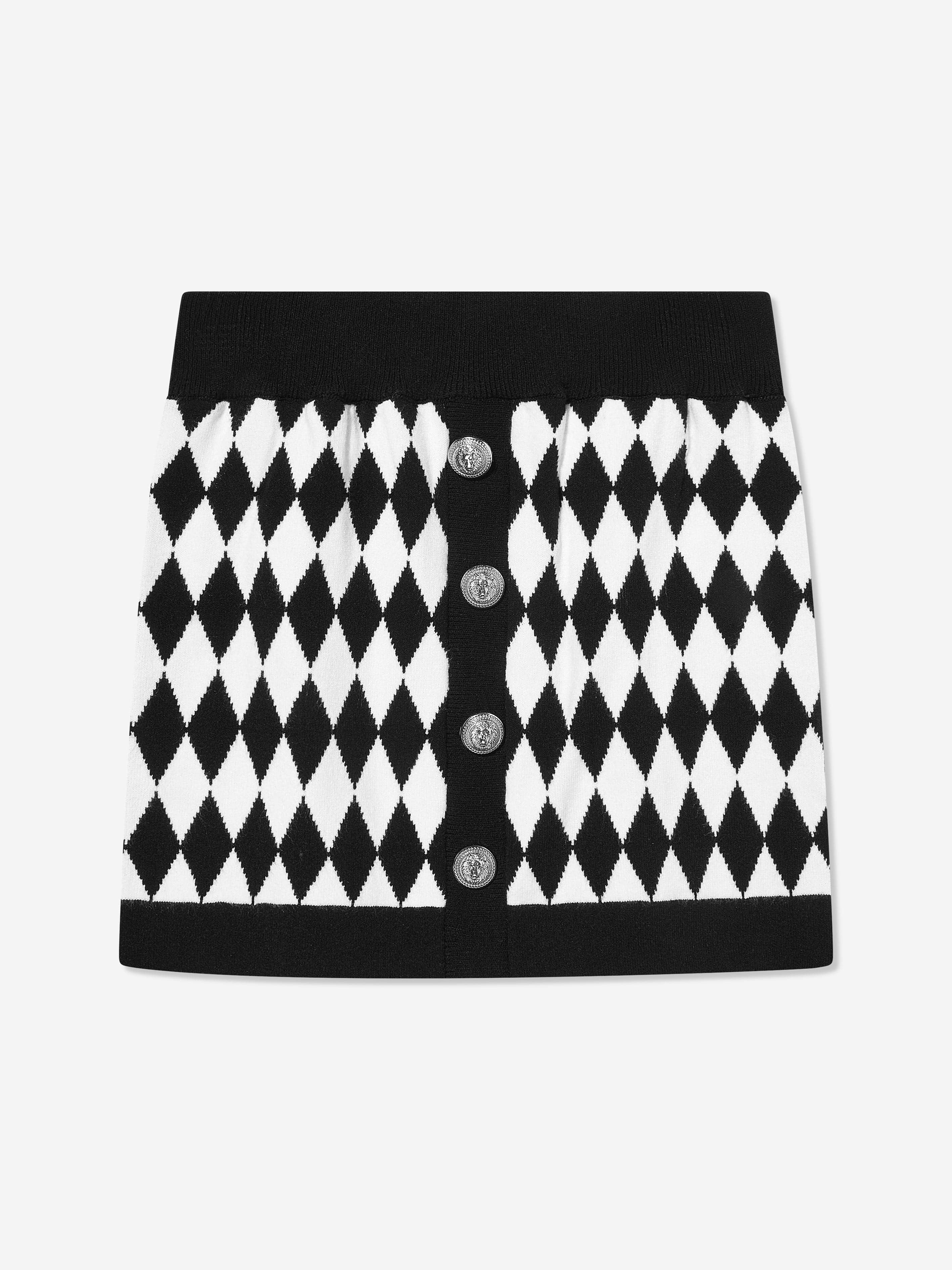 Balmain Girls Black Knitted Skirt - Stylish & Comfortable Skirt for School, Parties & Special Occasions