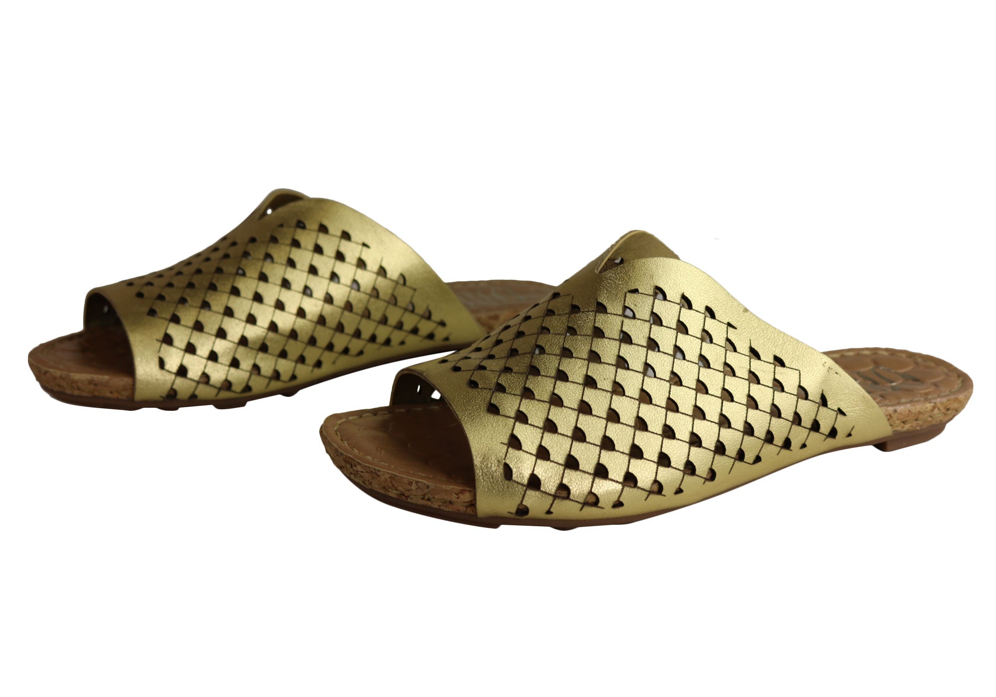 Orcade Natalie Women's Comfort Leather Slides Sandals - Made in Brazil - Perfect for Beach, Pool & Summer Casual Wear