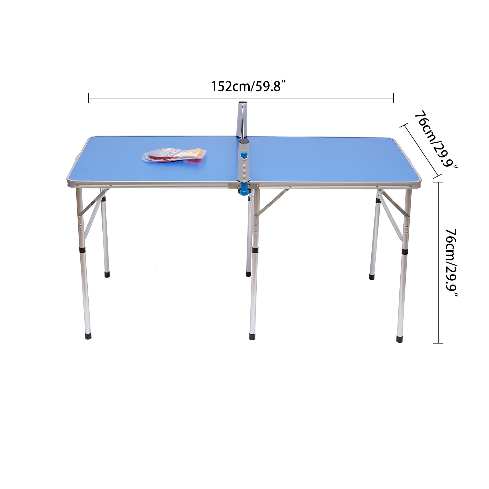 Foldable Ping Pong Table Top - Indoor/Outdoor Table Tennis Set with Rackets, Net & Compact Storage | Perfect for Small Spaces, Apartments, Game Rooms & Backyard Fun