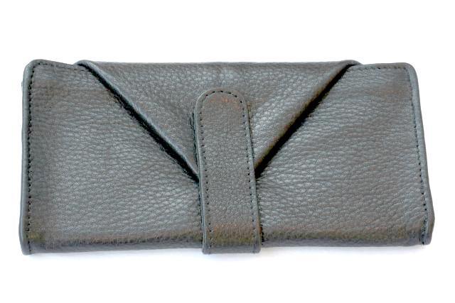 Premium Black Leather Envelope Wallet for Men & Women - Slim RFID Blocking Bifold Wallet for Travel, Business & Everyday Use