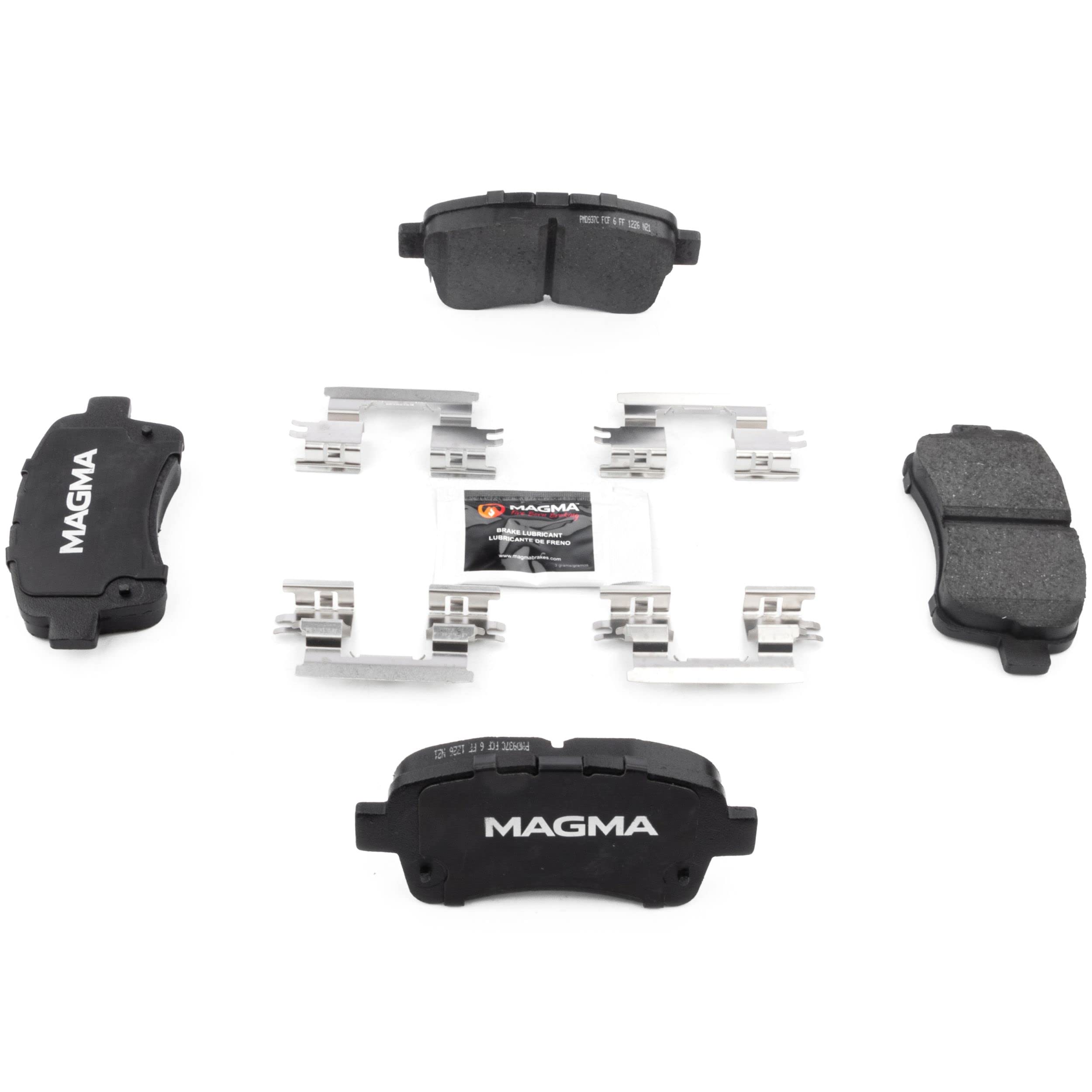 Premium MAGMA PMD937C Ceramic Brake Pads for Front Wheels - High-Performance, Low Dust, Quiet Braking for Cars, Trucks & SUVs - Perfect for Daily Commuting & Highway Driving