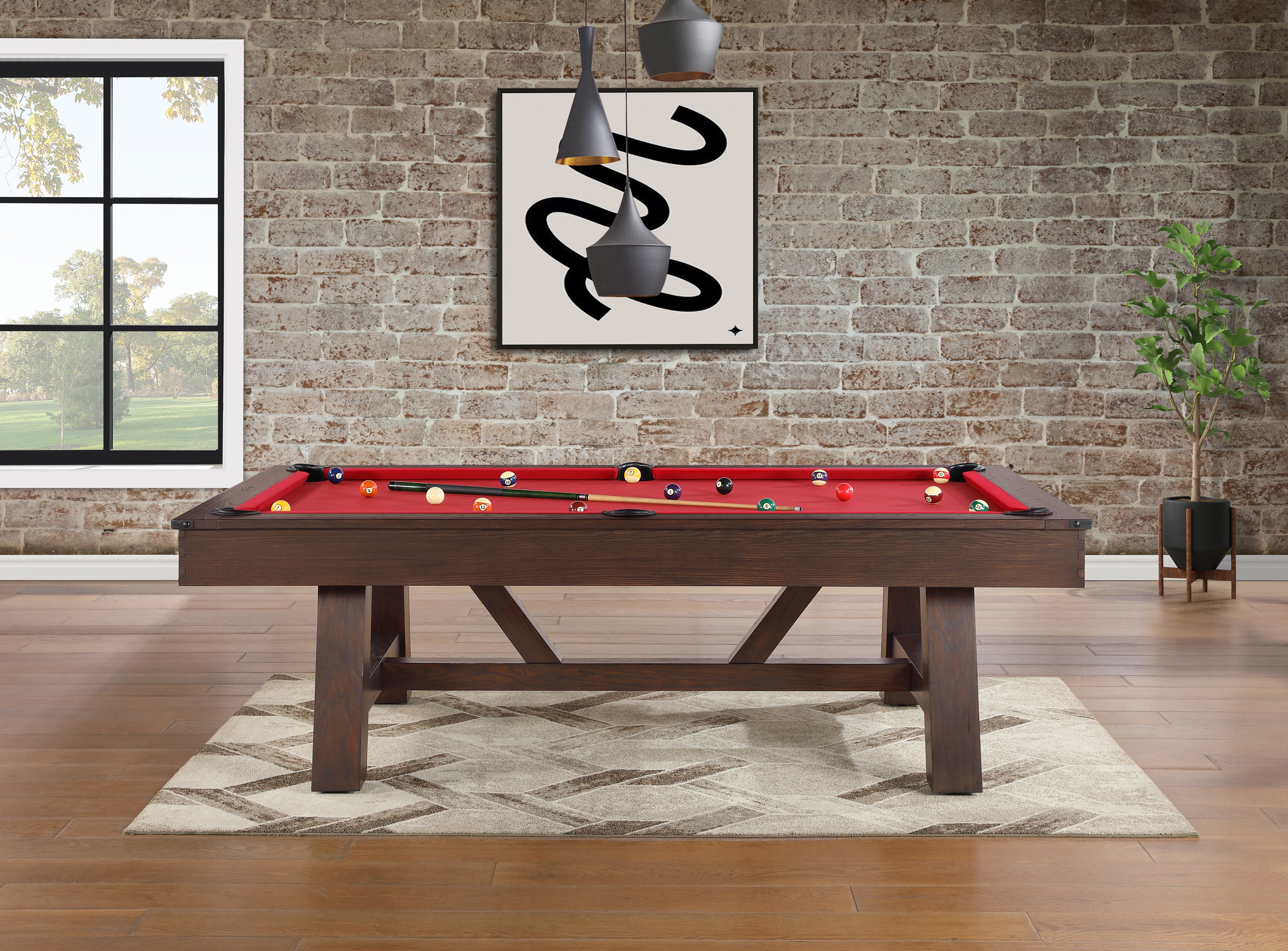 8 Ft Pool Table - Professional Billiard Table for Home & Game Room | Perfect for Indoor Entertainment, Parties & Family Fun