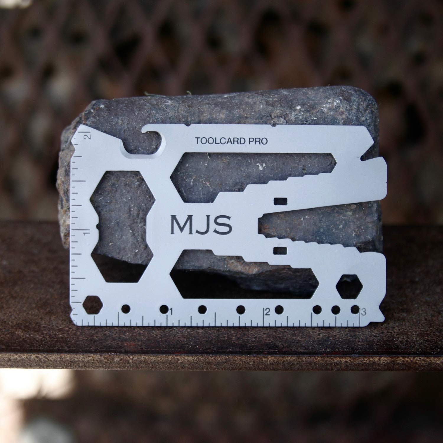 40 in 1 Multitool Credit Card with Money Clip - Personalized Engraved Stainless Steel Tool Card for EDC, Camping & Survival - Custom Gift by Lever Gear (Silver)
