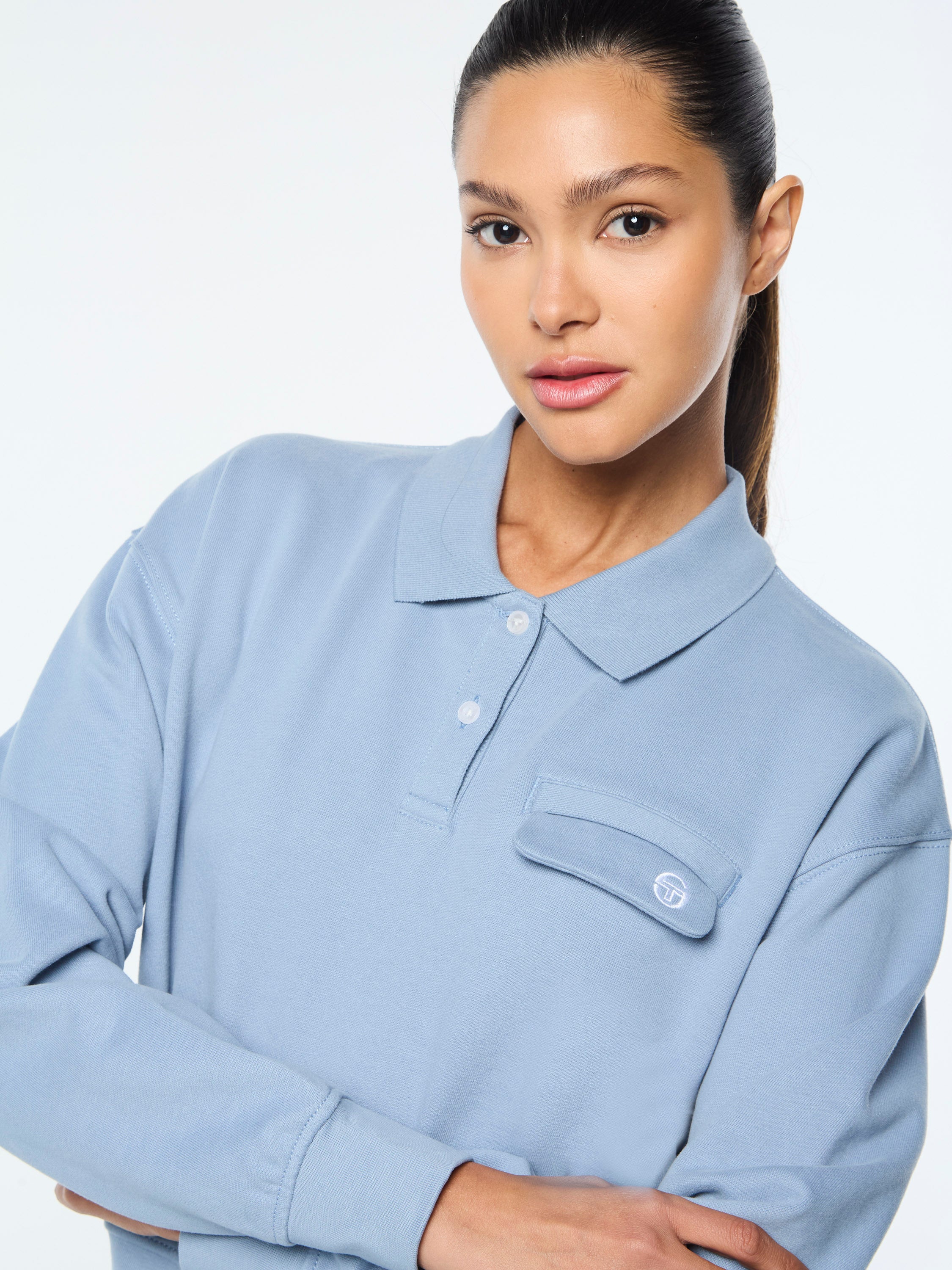 Aida Polo Shirt for Men - Faded Denim Casual Button Down Shirt - Perfect for Outdoor Activities, Travel & Everyday Wear
