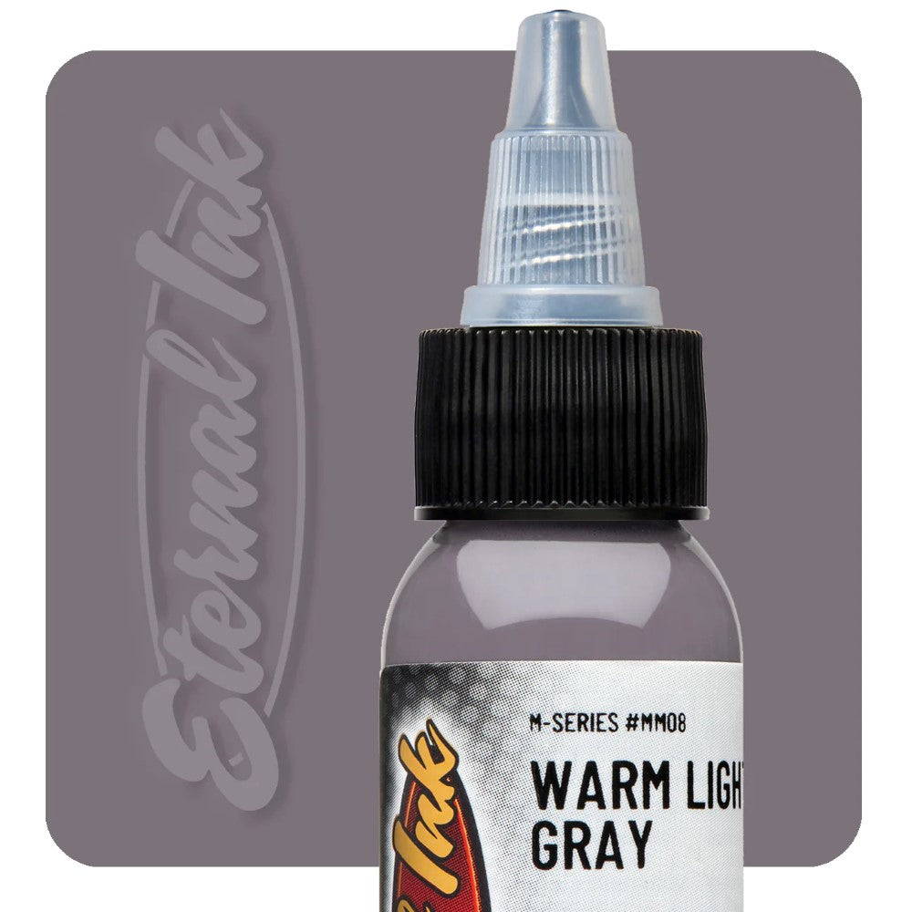 Eternal Tattoo Ink M Series Warm Light Gray - Professional Tattoo Ink for Artists - Perfect for Realism, Shading & Fine Line Work