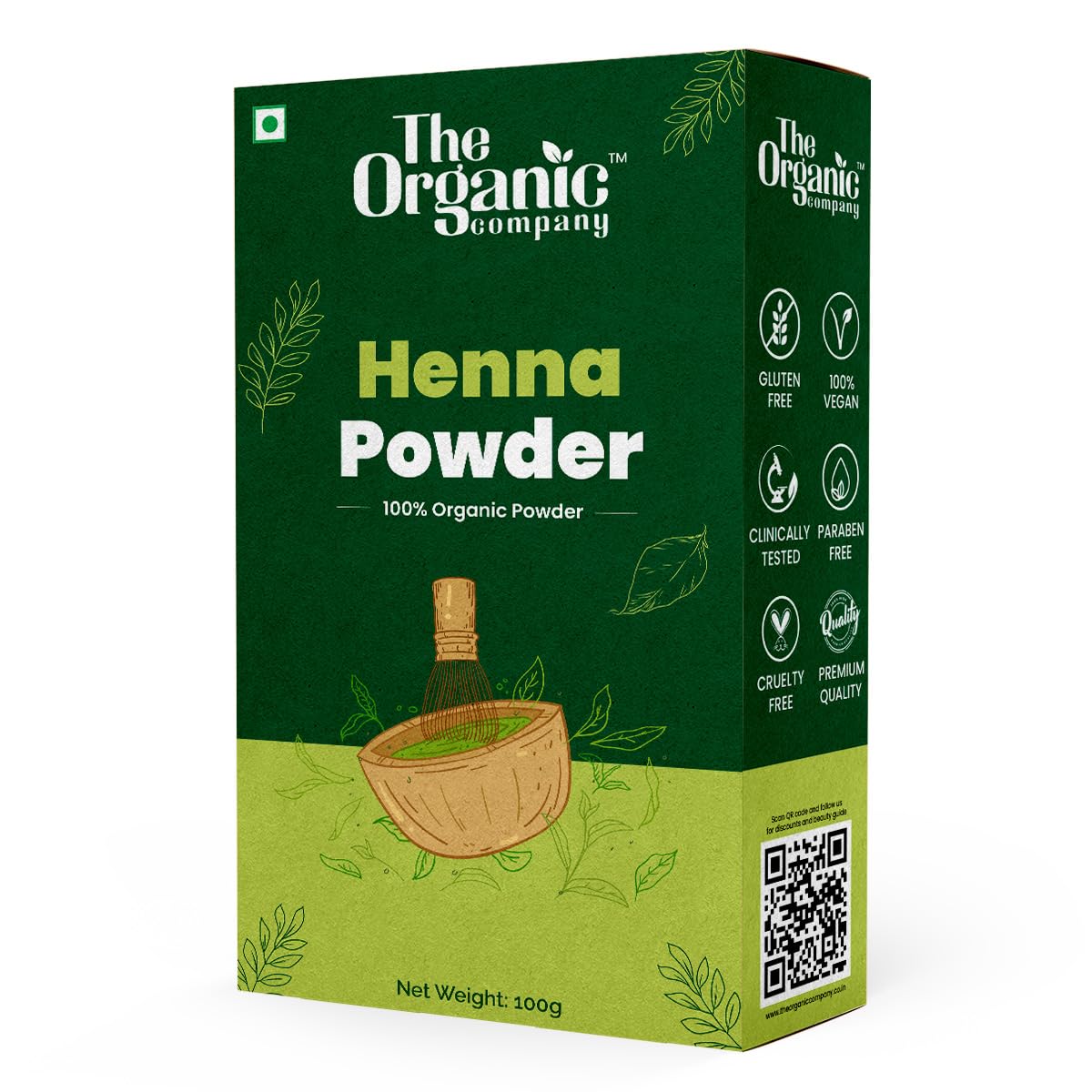 Organic Henna Powder (Lawsonia Inermis) - 100% Pure Natural Hair Dye for Long Lasting Color | Herbal Hair Growth Treatment & Care | Mehendi for Hair Wash & Styling | Perfect for Natural Hair Coloring, Bridal Makeup, and DIY Beauty Treatments