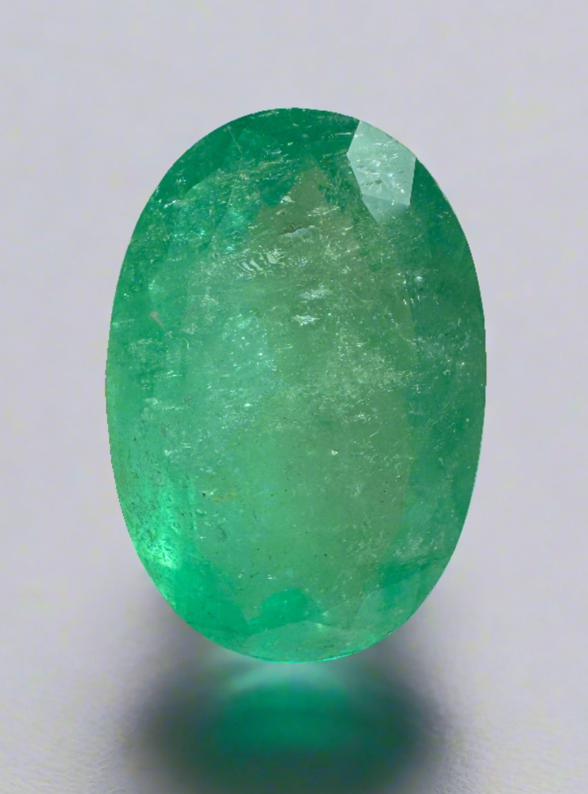 15.65 Carat Natural Colombian Emerald - Earthy Green Oval Cut Loose Gemstone for Jewelry Making, Engagement Rings & Luxury Gifts