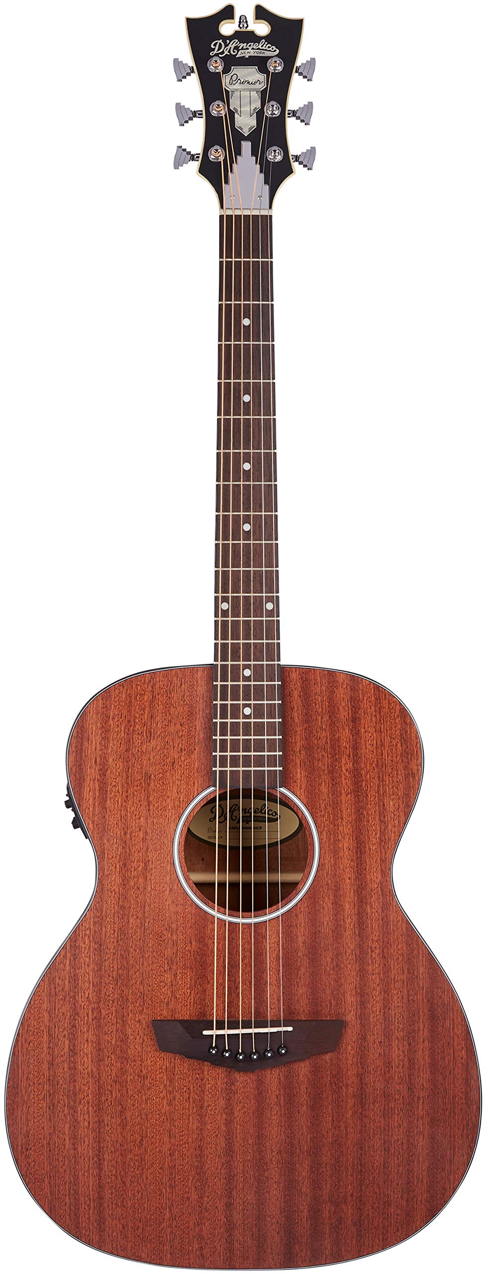 D'Angelico 6 String Acoustic Guitar - Right Handed, Natural Finish (DAPLSOMMAHCP) | Perfect for Beginners, Live Performances & Studio Recording