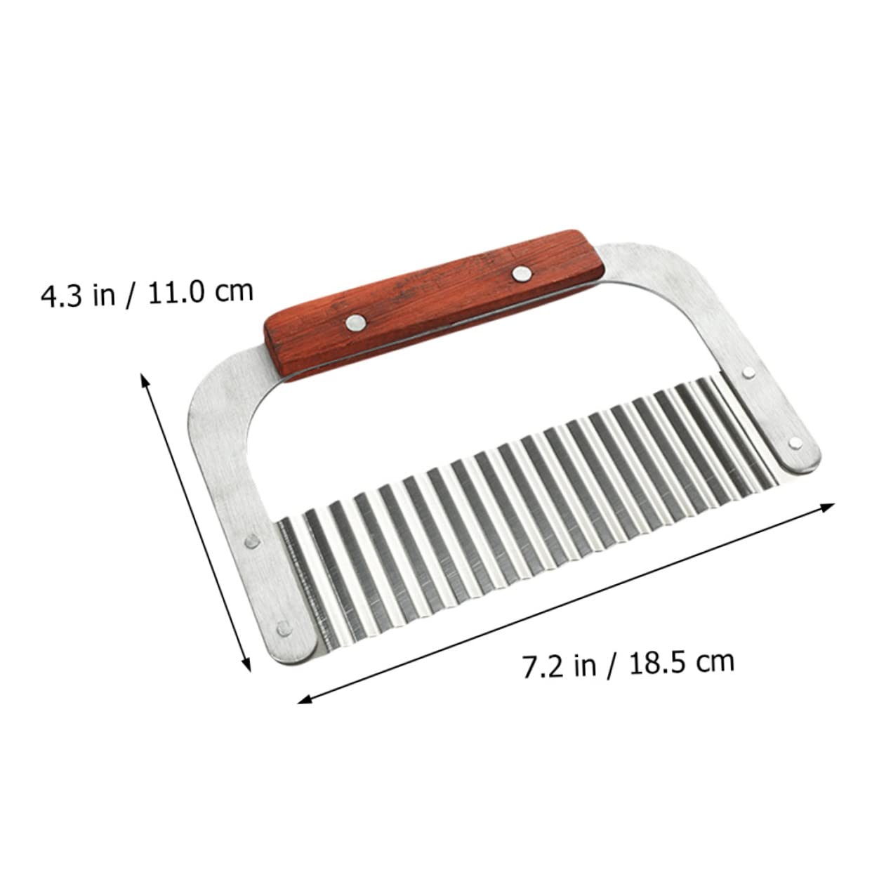 2-Pack Stainless Steel Wavy Potato Cutter - Crinkle Cut French Fry Slicer & Creative Potato Grater for Homemade Chips, Hash Browns, and Baby Food - Perfect for Kitchen, Restaurants, and Meal Prep