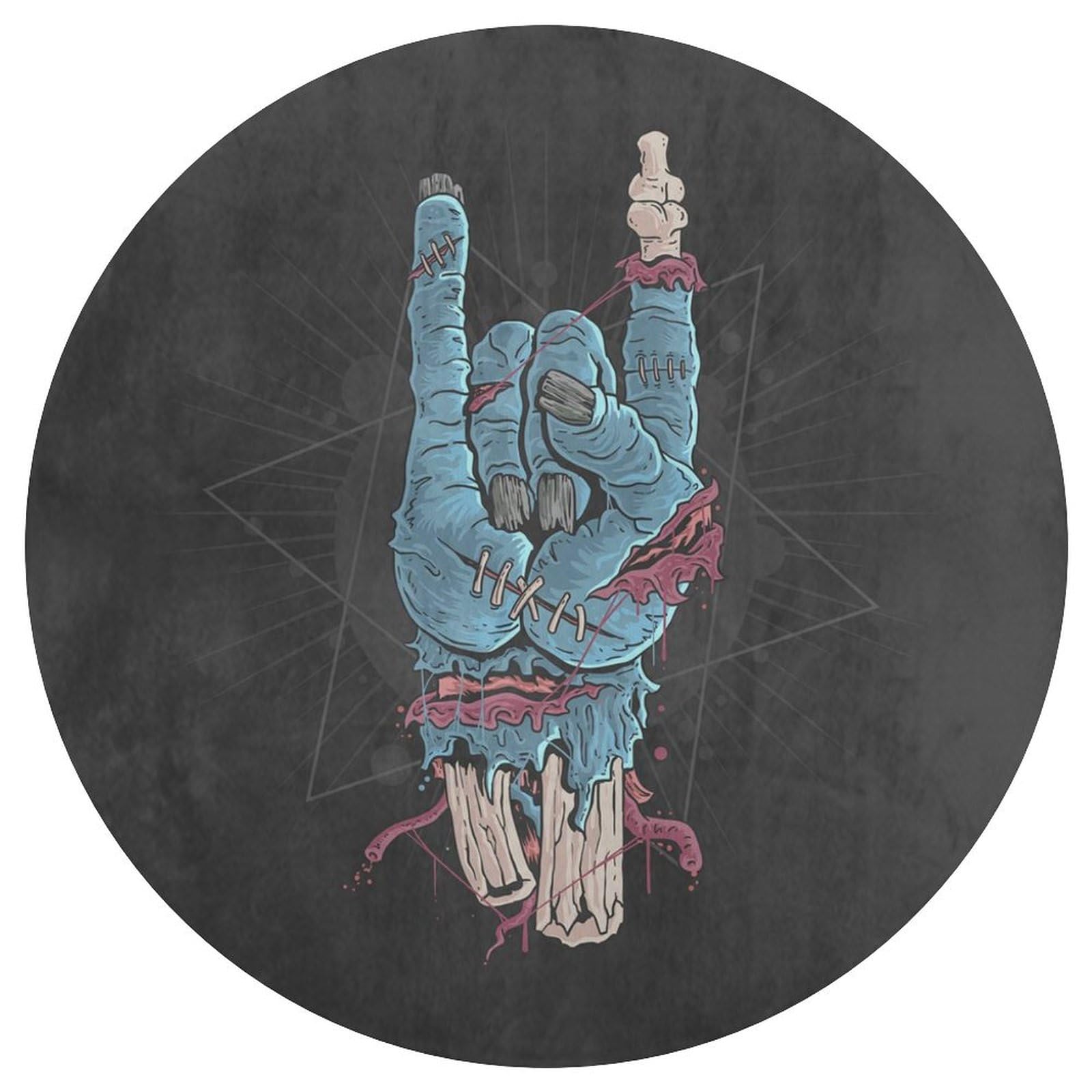 Scary Zombie Hand with Bones & Blood Print - Soft Non-Slip Kitchen Mat, Washable Bathroom Rug, Shower & Living Room Doormat - Perfect for Halloween Decor, Horror Theme Parties & Spooky Home Accessories