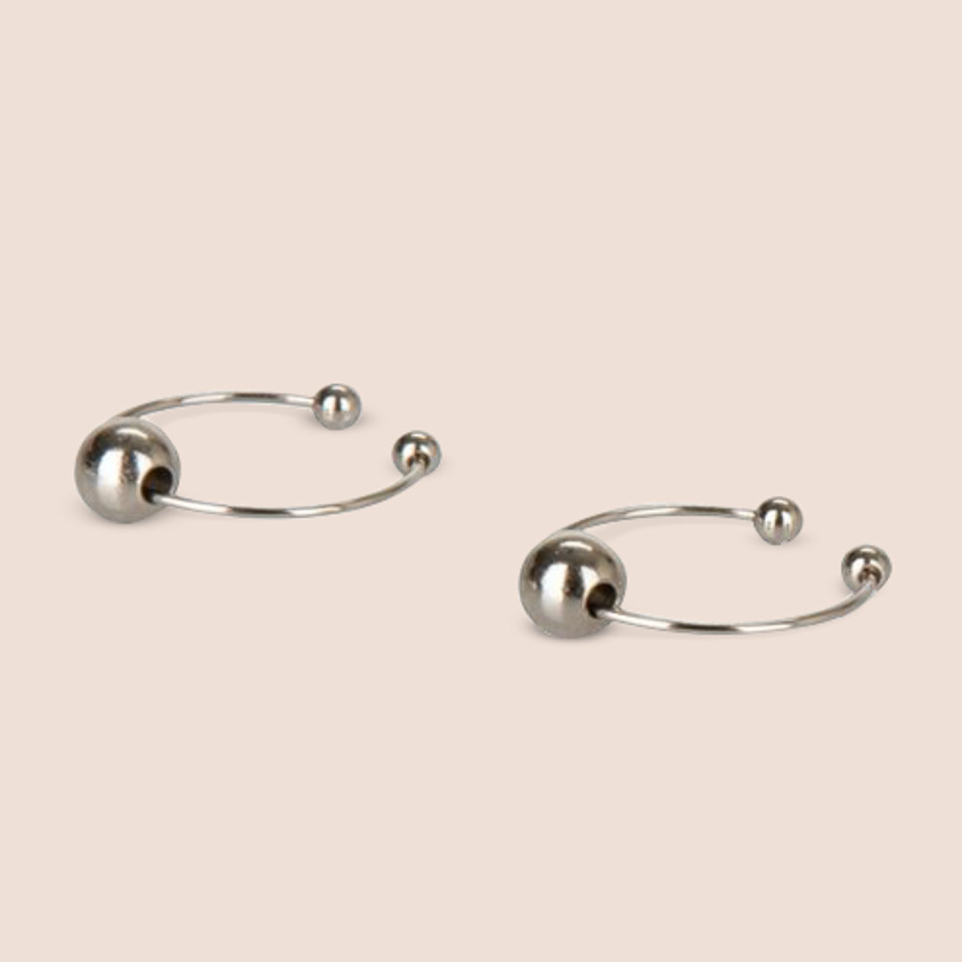 Silver Nipple and Clitoral Jewelry - Non-Piercing Body Jewelry for Sensual Wear & Intimate Accessories | Perfect for Adults, Couples Play & Special Occasions