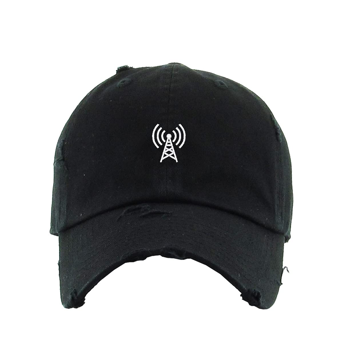Vintage Radio Tower Embroidered Baseball Cap - Adjustable Cotton Dad Hat for Men & Women - Perfect for Outdoor Sports, Casual Wear & Street Fashion