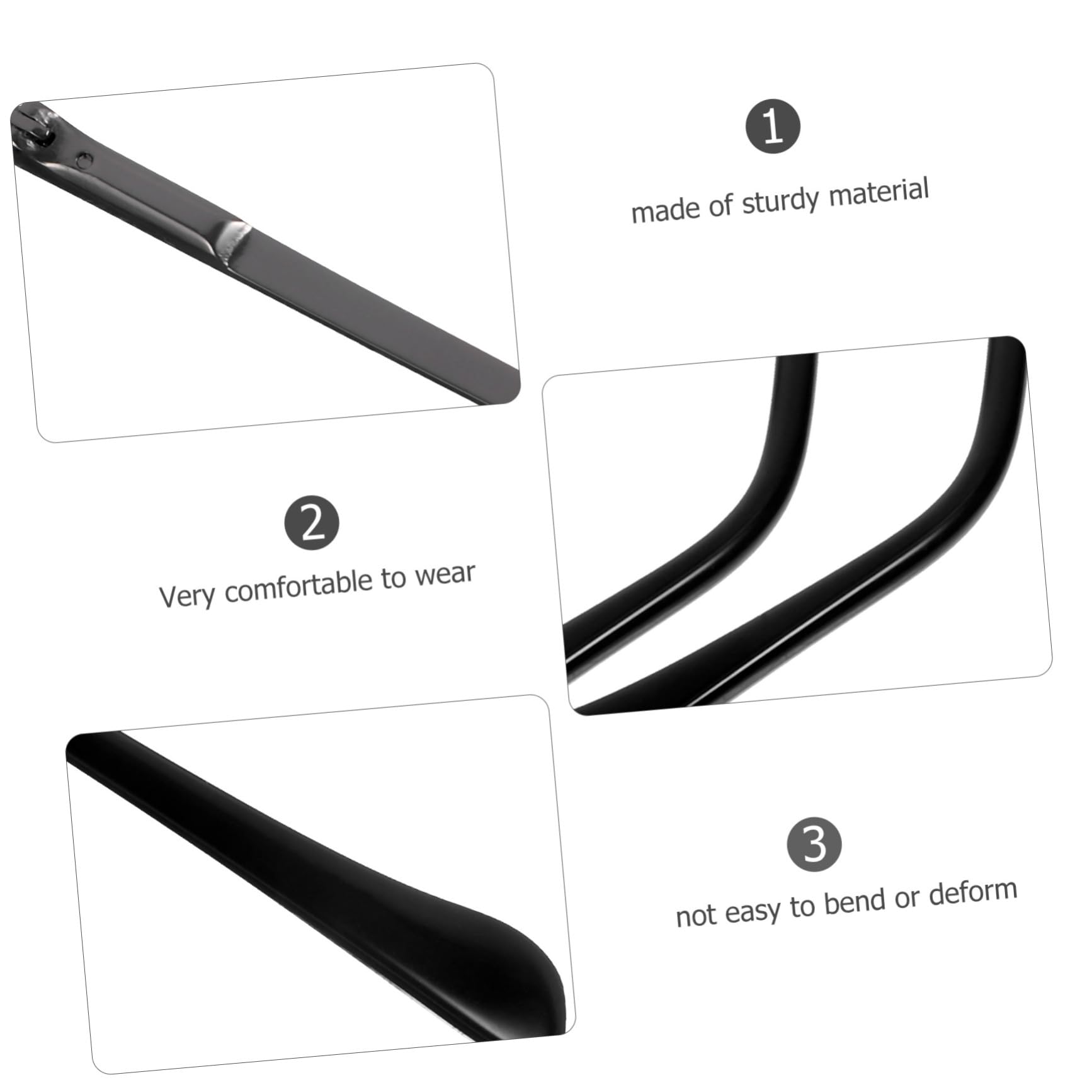 BUTIFULSIC Glasses Repair Kit - 1 Pair Metal Glasses Temple Tips, Frame End Tips & Elastic Replacement Parts for Eyeglass Repair (Perfect for Broken Arm Fixes at Home/Office/Travel)