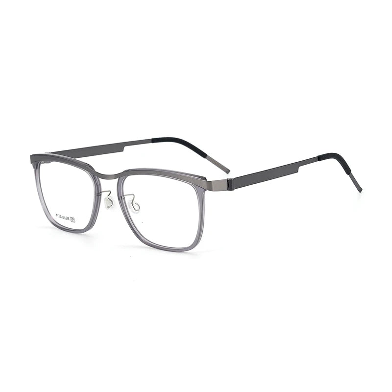 Aimee 9908 Unisex Square Titanium Acetate Eyeglasses - Lightweight Durable Full Rim Glasses for Men & Women | Perfect for Office, Reading & Everyday Use