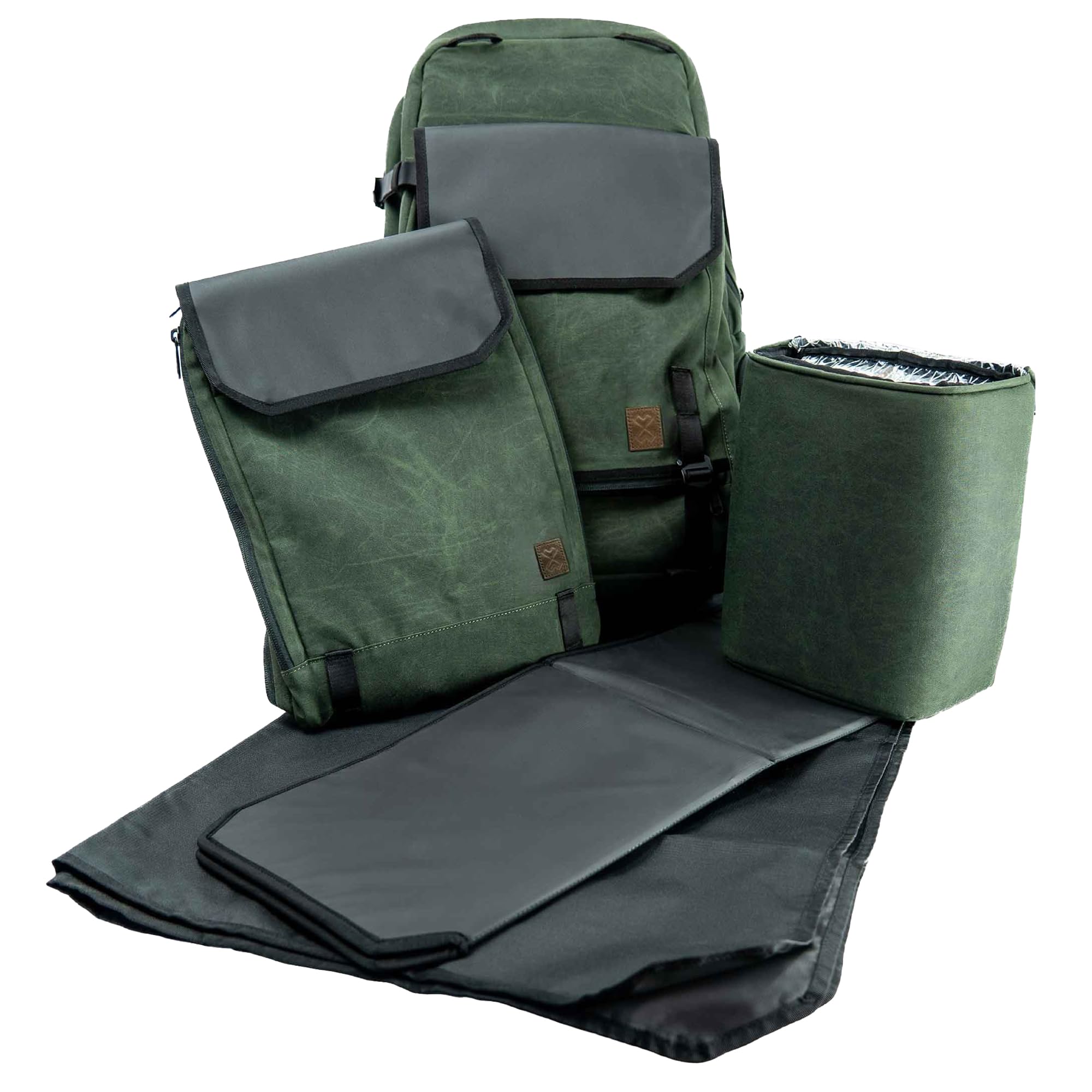 5-in-1 Tactical Hiking Backpack - Waterproof Travel Diaper Bag with Cooler Compartment | Lightweight Durable Design with Convertible Handles & Changing Pad | Perfect for Outdoor Adventures, Camping, Hiking and Family Travel
