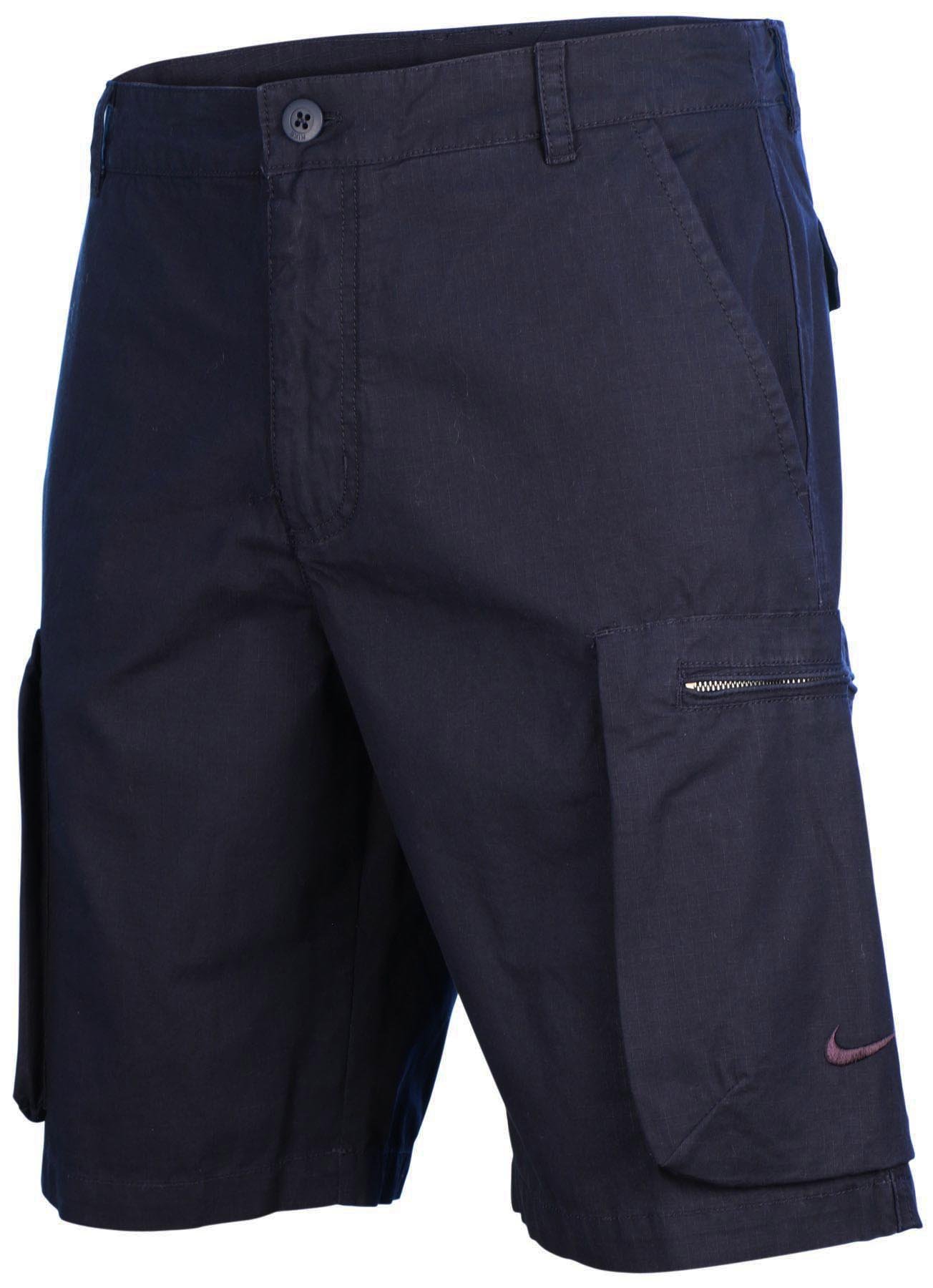 Nike Men's Woven Performance Cargo Shorts - Navy Blue - Size 30 - Lightweight Quick-Dry Workout & Travel Shorts for Running, Gym, Hiking and Casual Wear