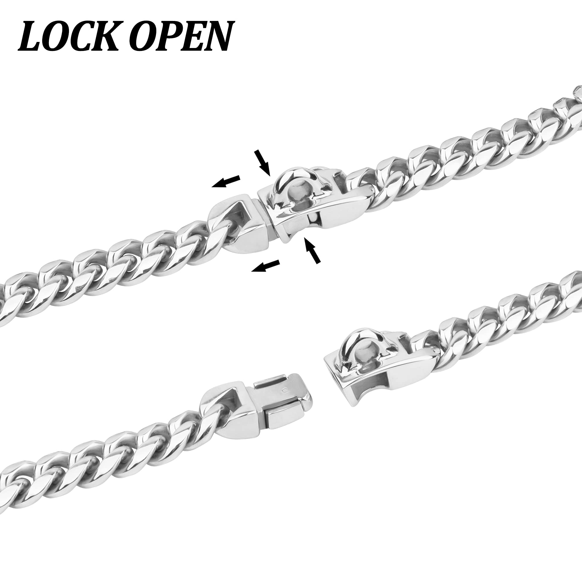 Silver Small Dog Collar with Secure Buckle - 12