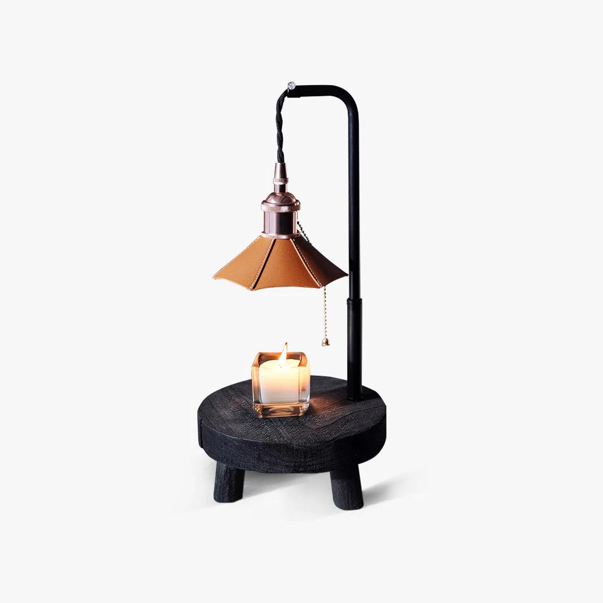 Handcrafted Wooden Stool Table Lamp with Cordero Design - Modern Home Decor for Living Room, Bedroom & Office Lighting